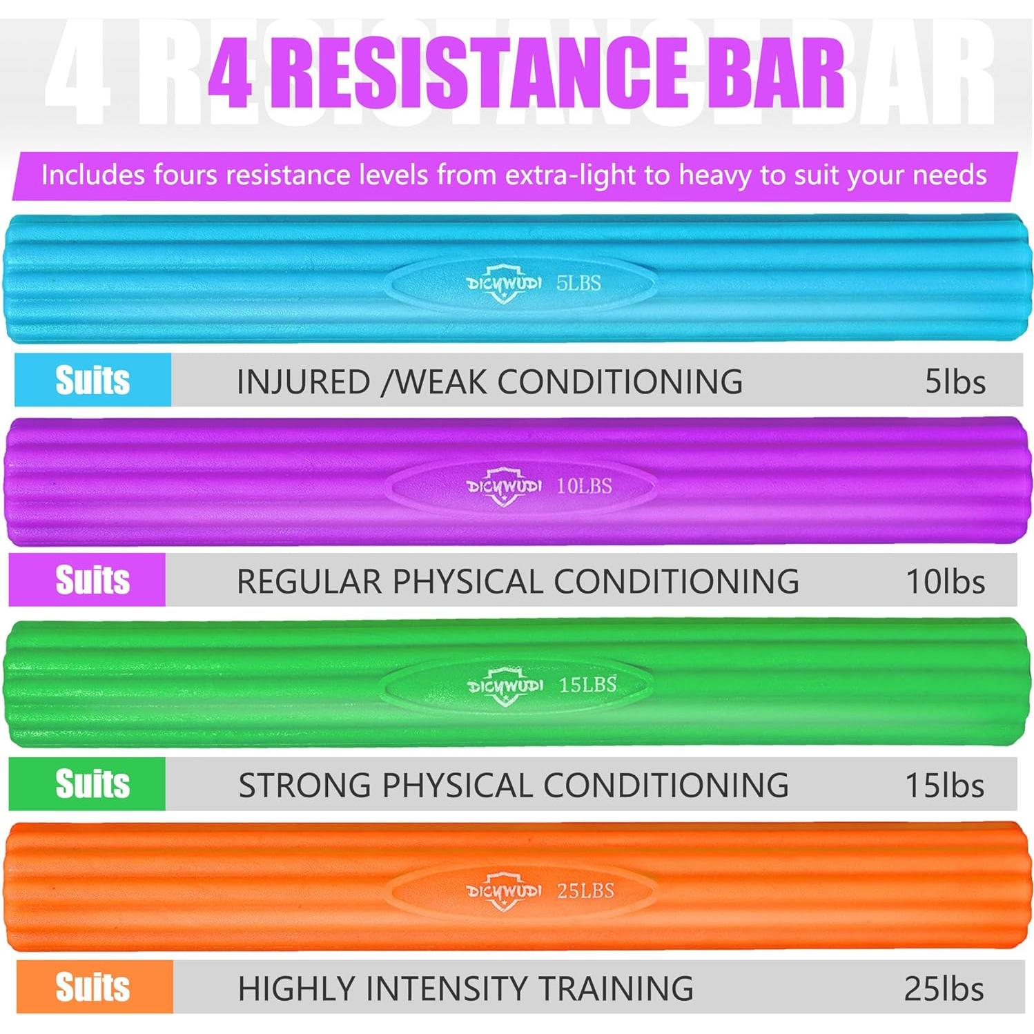 Barra de Terapia DICYWUDI para Codo de Golfista y Muñeca