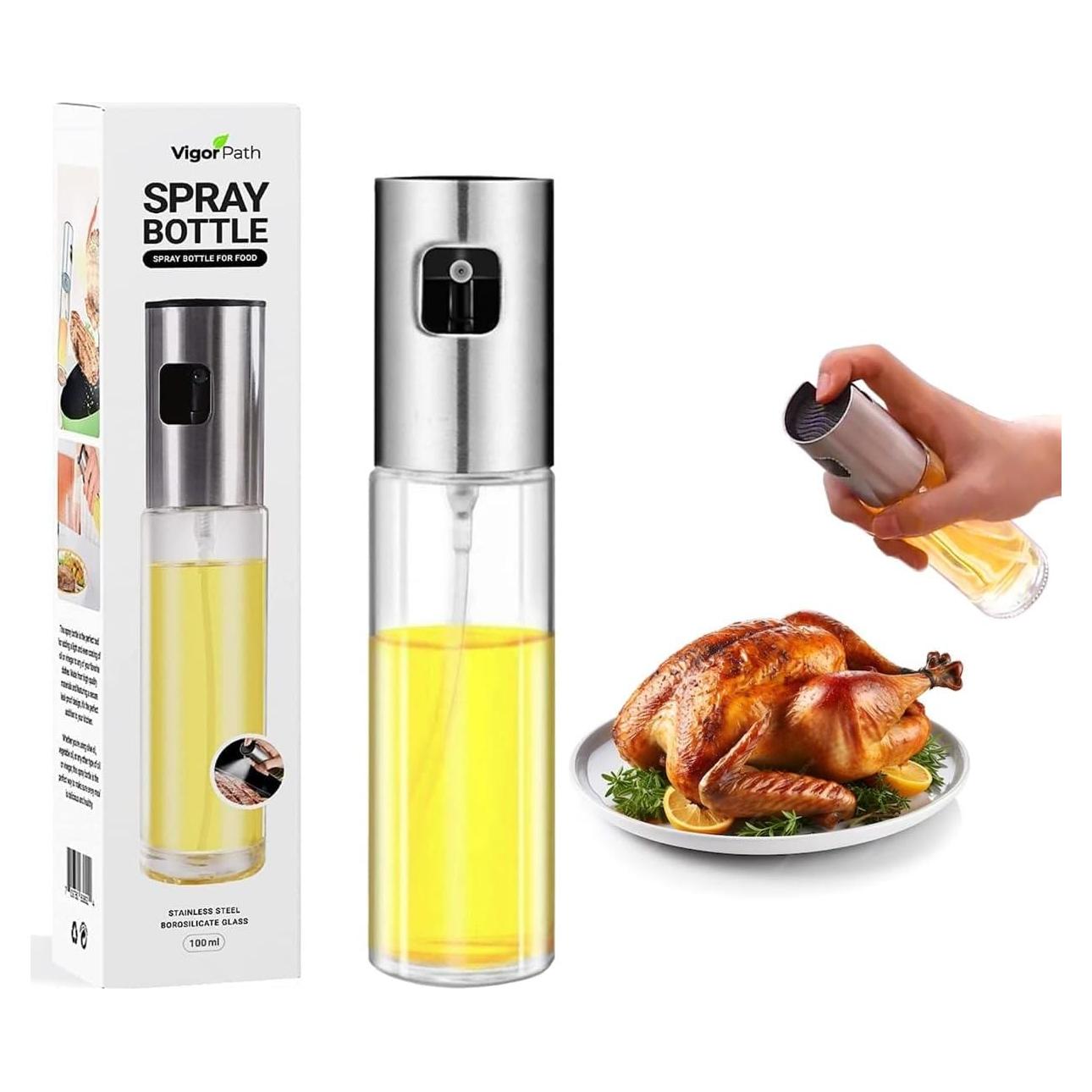 Pulverizador de Aceite VIGOR PATH 100ml Vidrio Libre BPA