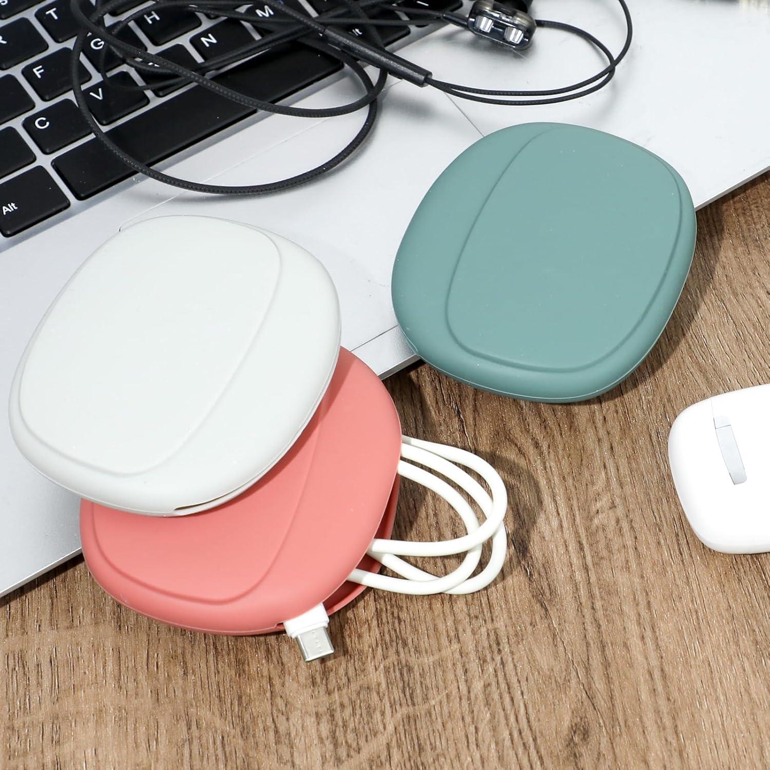 3 PCS Organizador de Auriculares Silicona COMNICO Rojo Blanco Verde