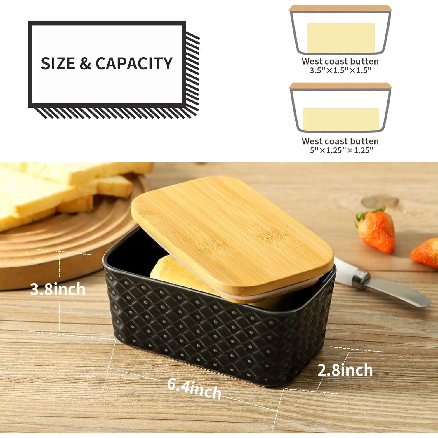 Plato de Mantequilla Tikooere Cerámica con Tapa 16.3x7.1cm