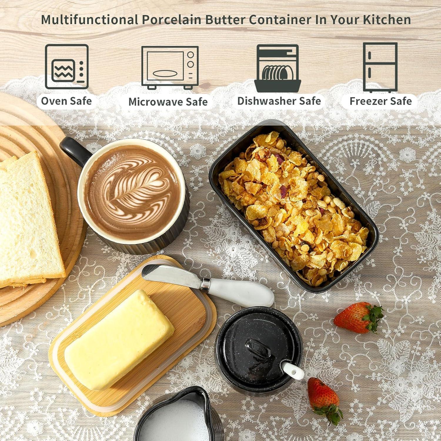 Plato de Mantequilla Tikooere Cerámica con Tapa 16.3x7.1cm