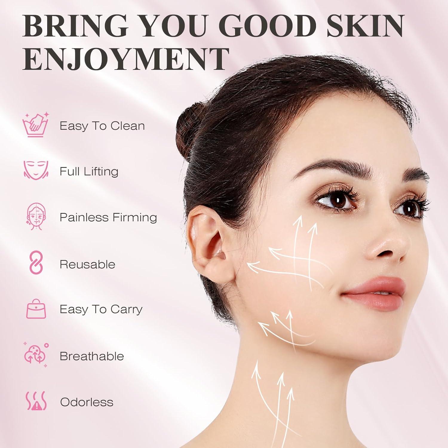 Correa de Barbilla Ajustable Juskaa Rosa M - Modelador Facial