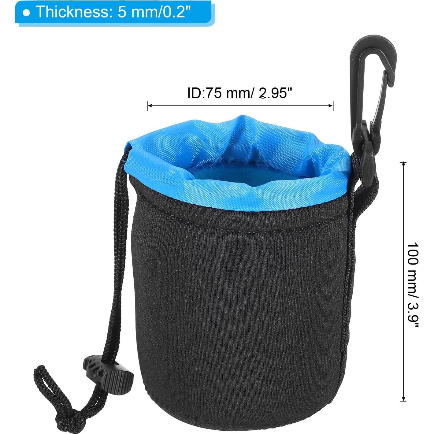Bolsa de Lente Neopreno PATIKIL 2 Pcs 75x100mm Impermeable