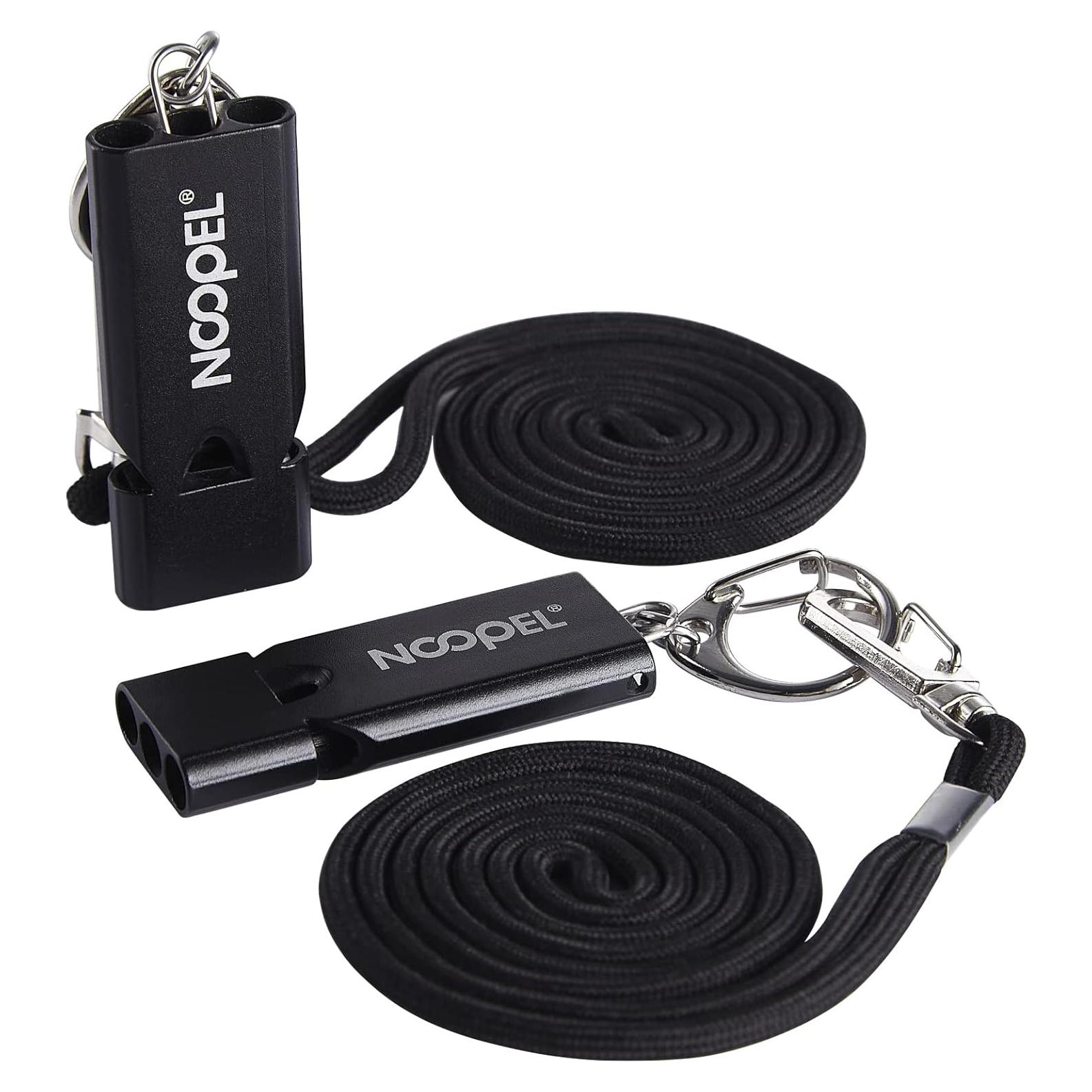 Silbato de Emergencia Noopel 2 Unidades con Cordón y Llavero