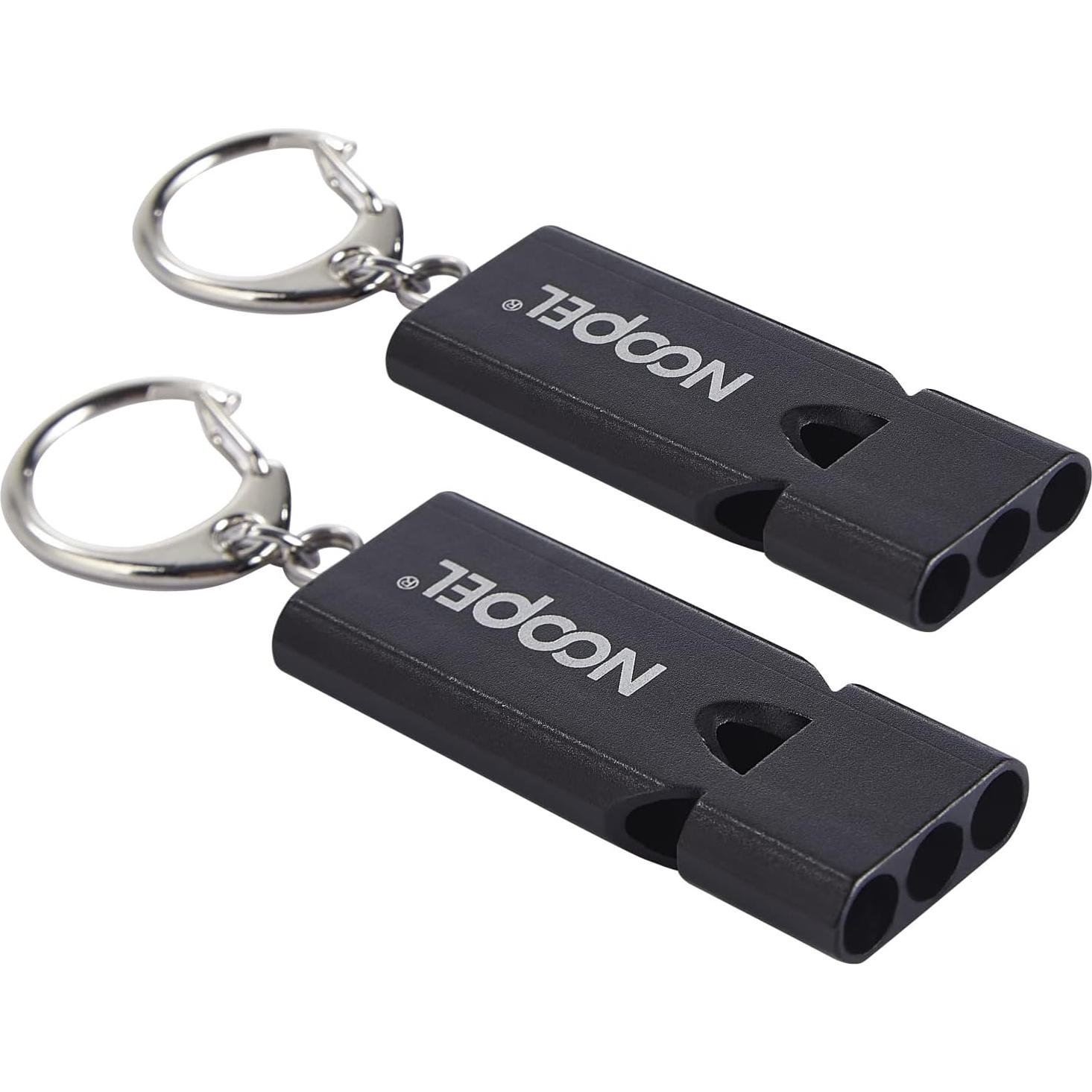 Silbato de Emergencia Noopel 2 Unidades con Cordón y Llavero