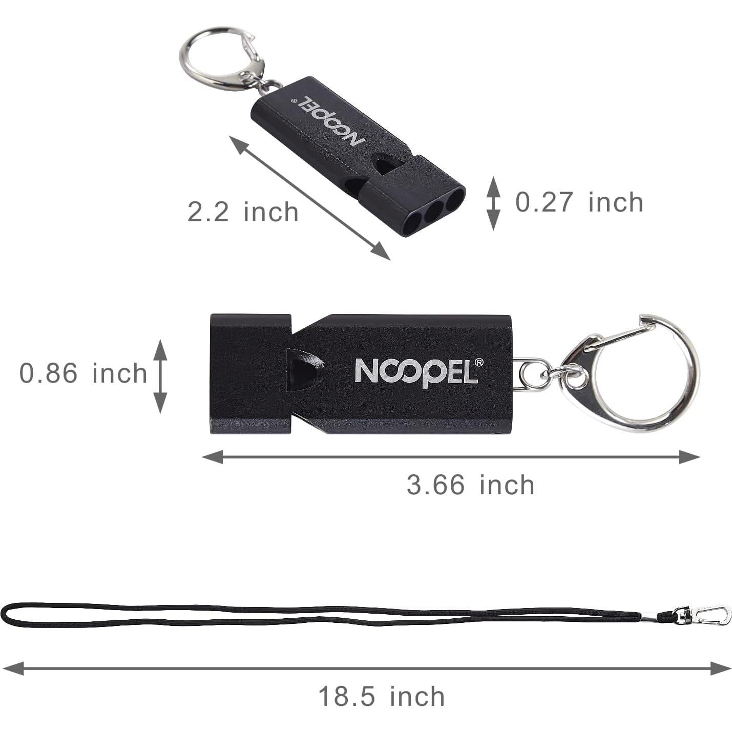 Silbato de Emergencia Noopel 2 Unidades con Cordón y Llavero