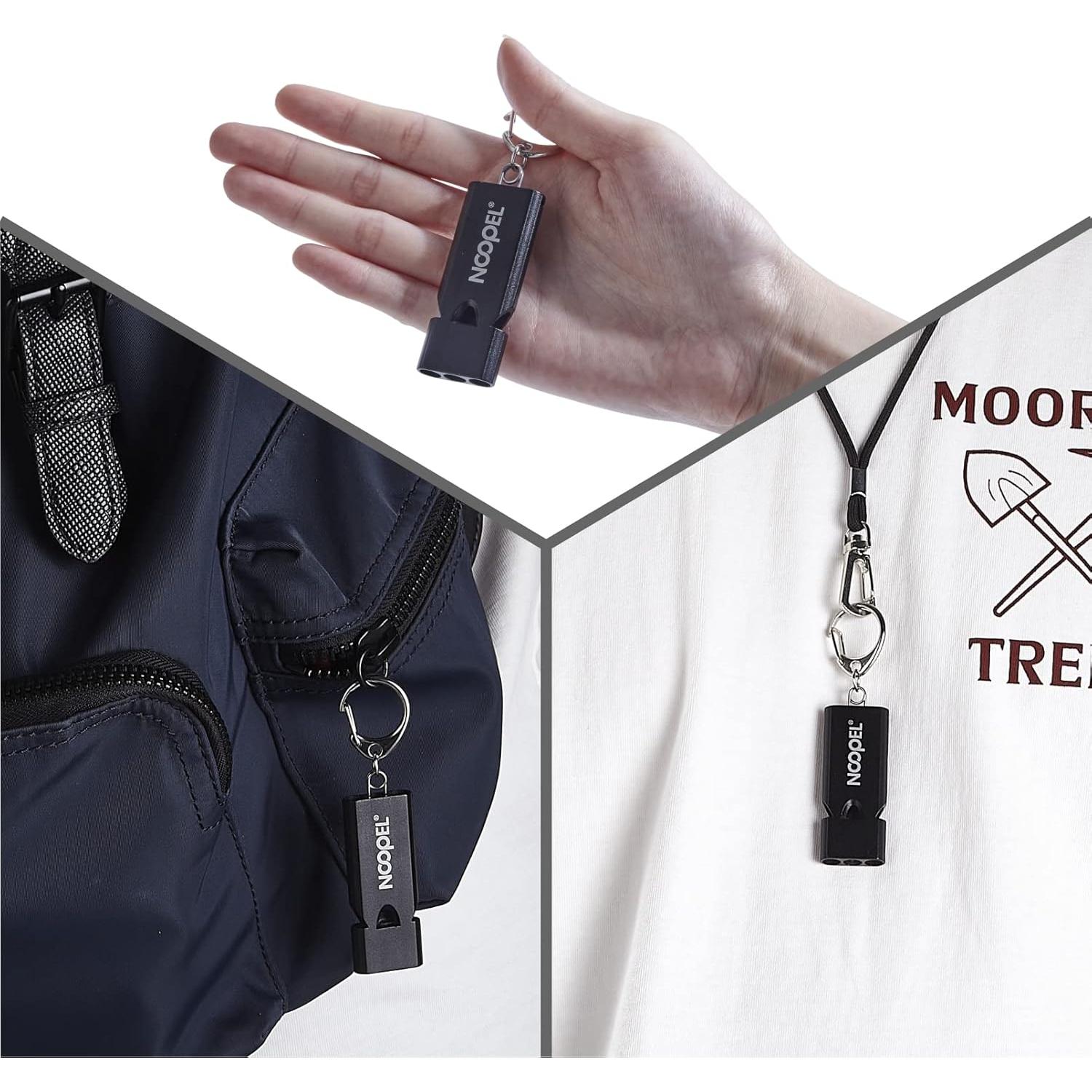 Silbato de Emergencia Noopel 2 Unidades con Cordón y Llavero