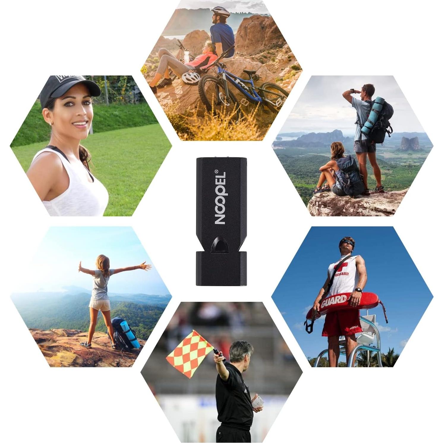 Silbato de Emergencia Noopel 2 Unidades con Cordón y Llavero