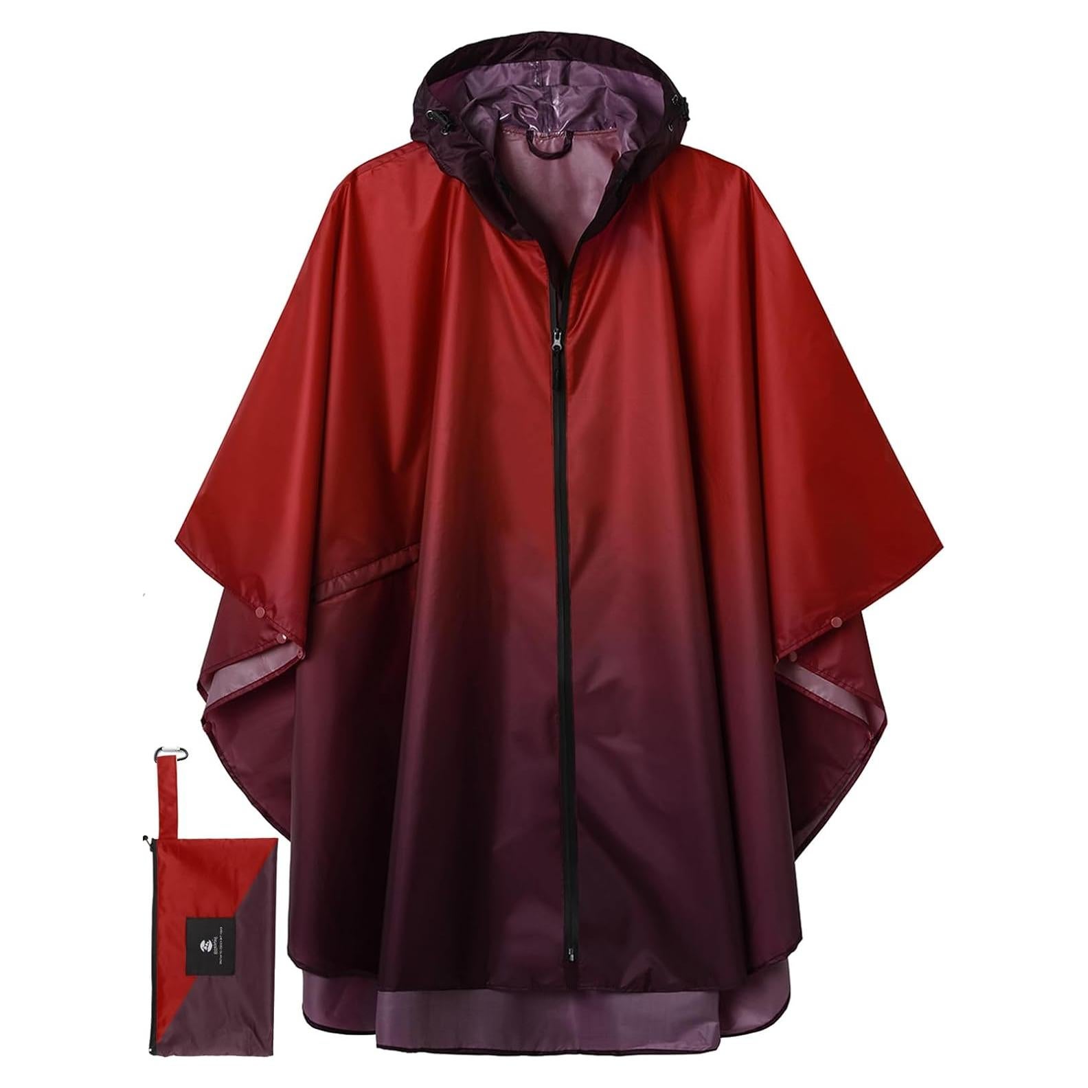 Poncho de Lluvia SaphiRose Adulto con Capucha y Bolsillos