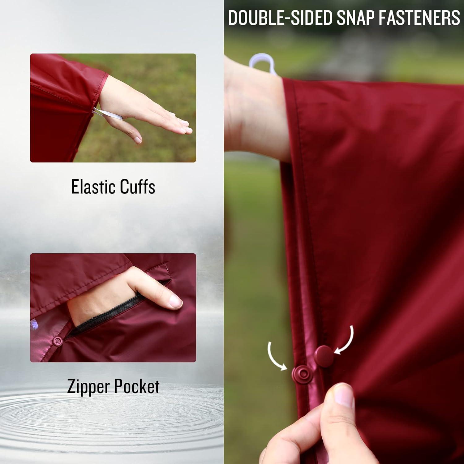 Poncho de Lluvia SaphiRose Adulto con Capucha y Bolsillos