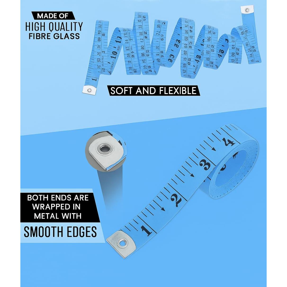 Paquete de 2 cintas métricas de tela suave Shah 150 cm