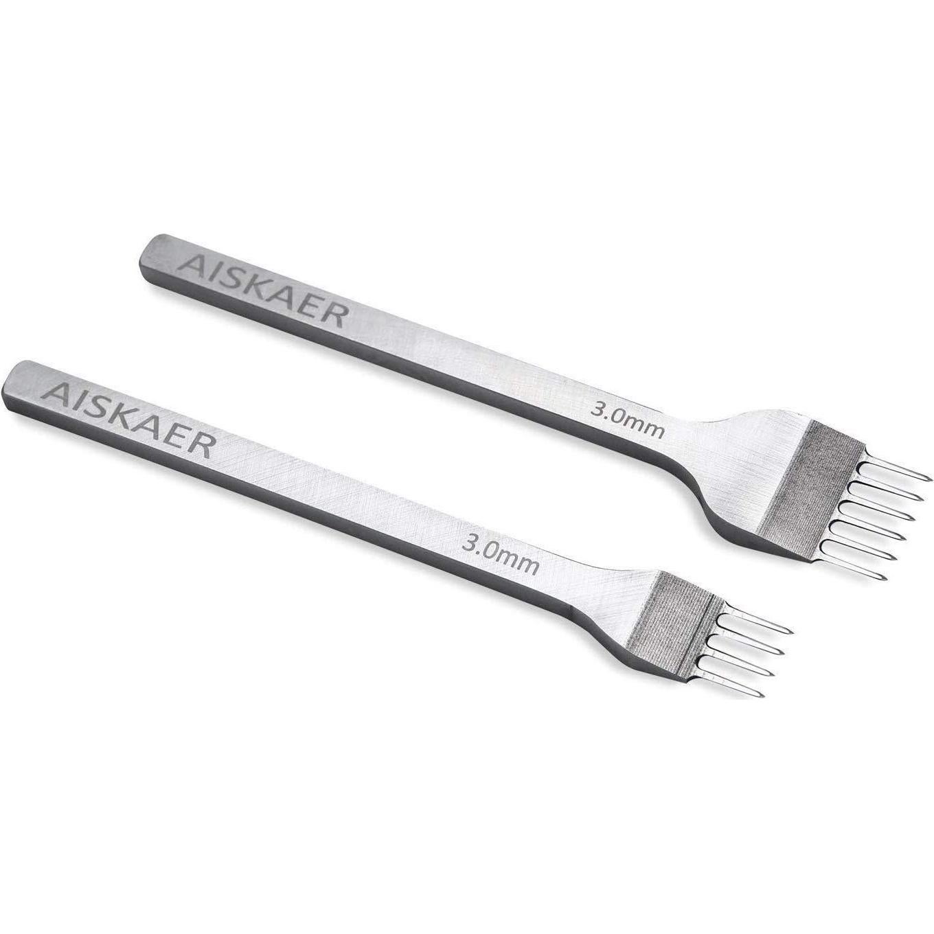 Juego de Punch de Costura Aiskaer 3mm Acero Blanco 6 Puntas