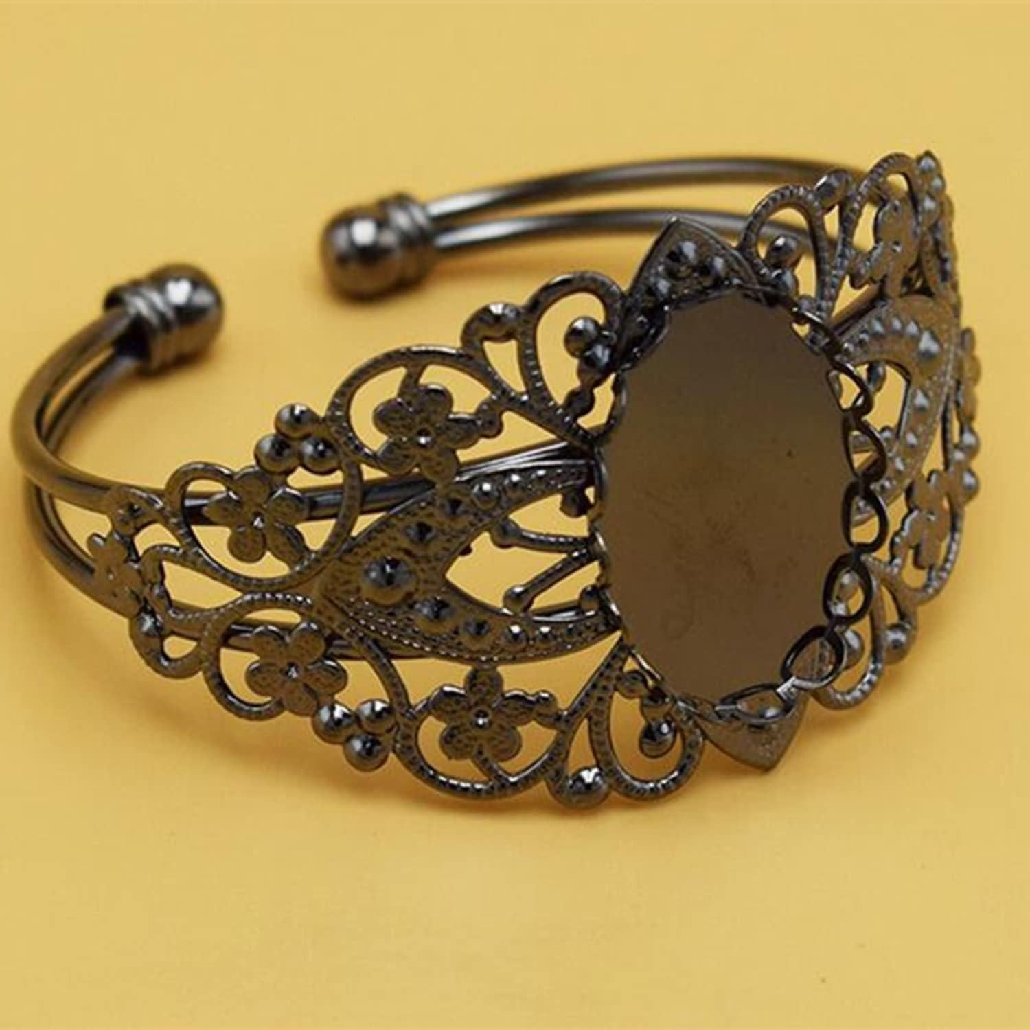 Bandeja de Filigrana Ovalada MIAO JIN 8 Pcs 25x18mm DIY