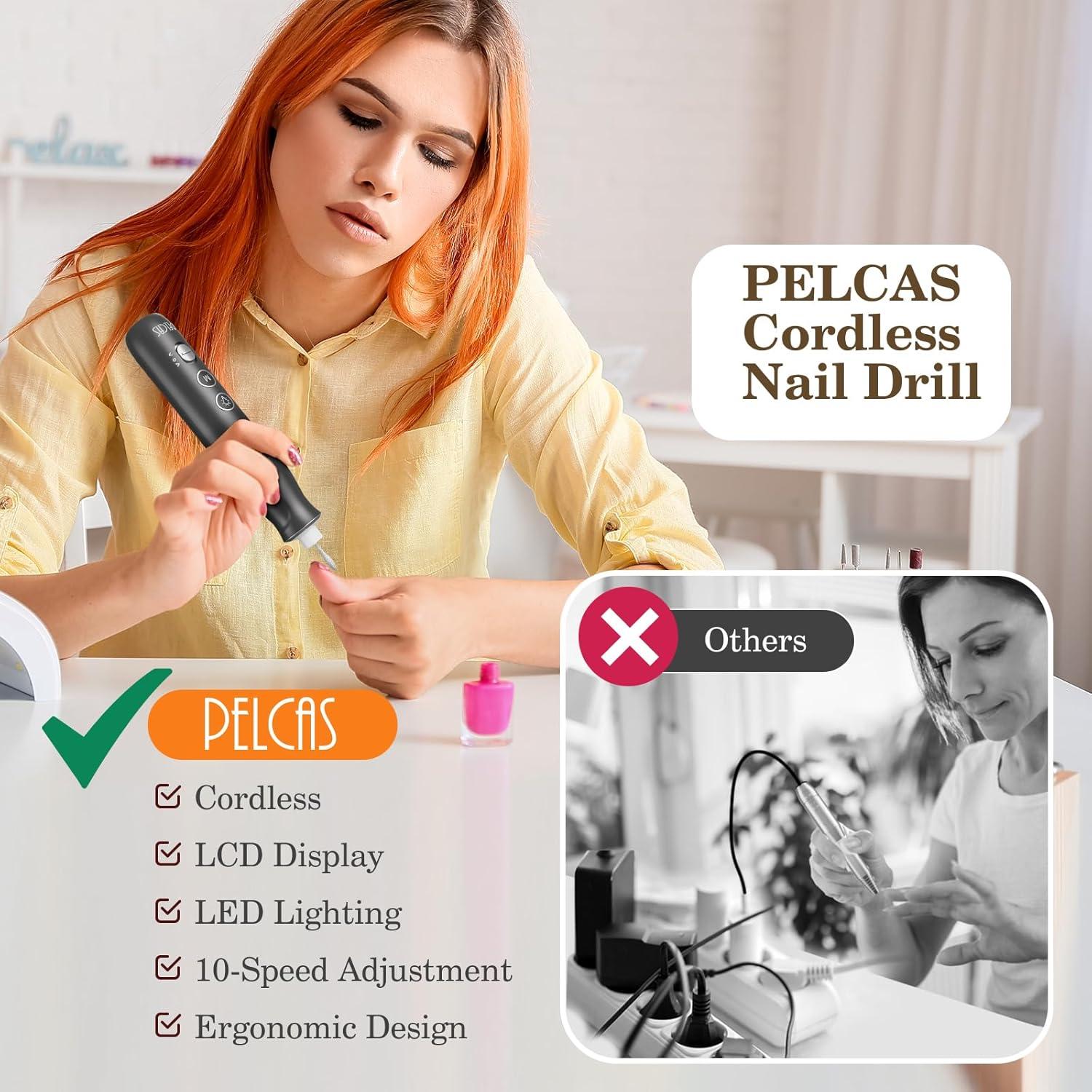 Molinillo de Uñas Eléctrico PELCAS Inalámbrico 10 Velocidades