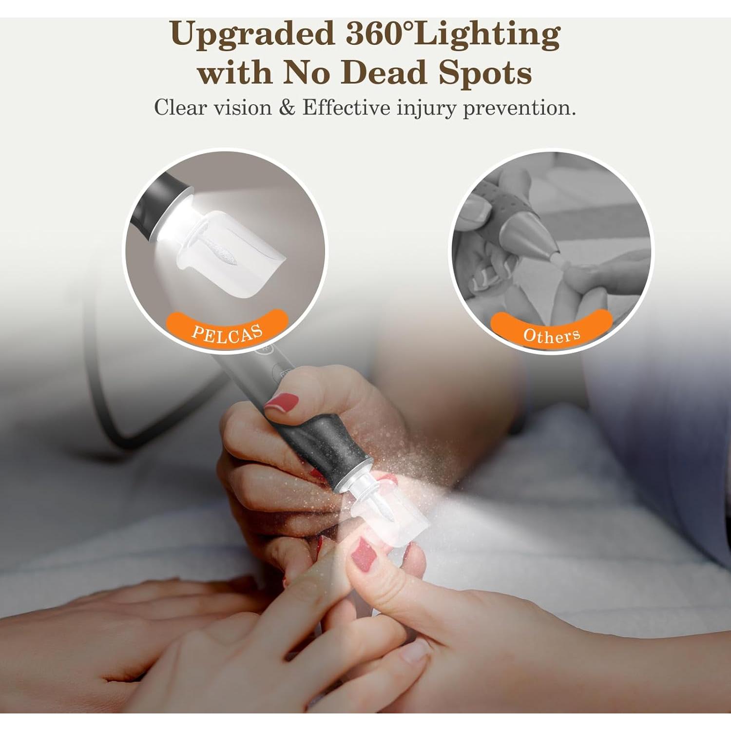 Molinillo de Uñas Eléctrico PELCAS Inalámbrico 10 Velocidades