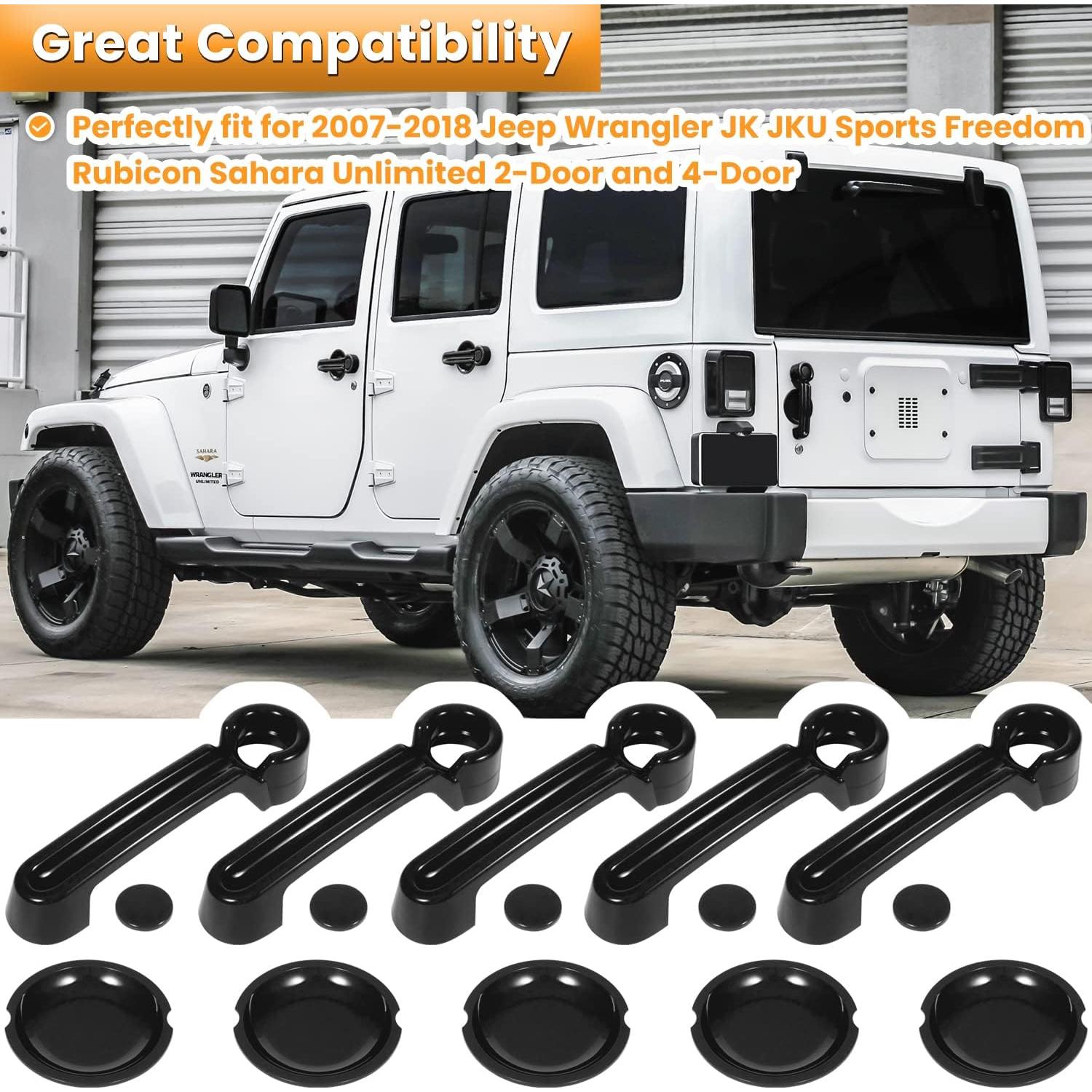 Inserciones de Manija de Puerta E-cowlboy para Jeep Wrangler 2007-2018