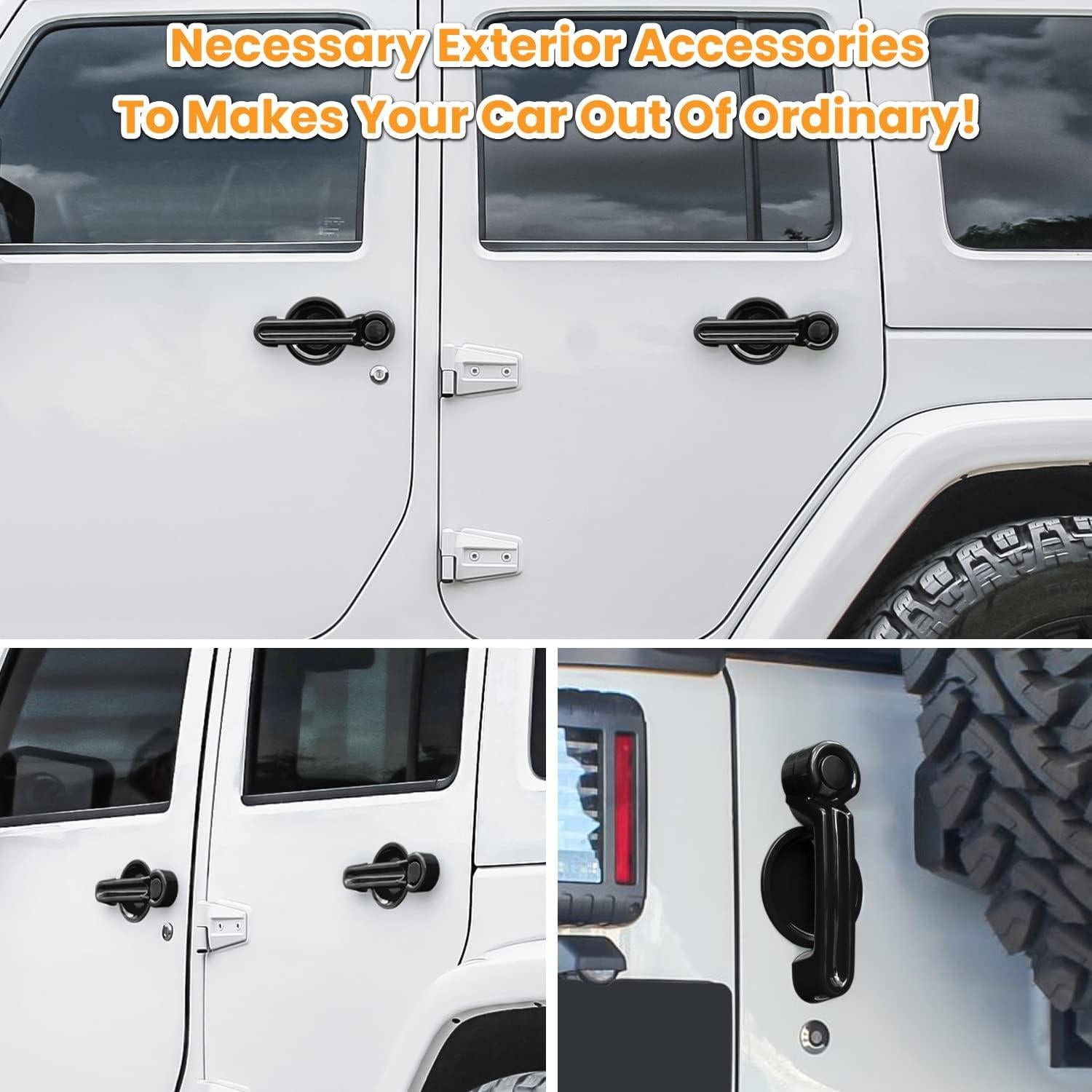 Inserciones de Manija de Puerta E-cowlboy para Jeep Wrangler 2007-2018
