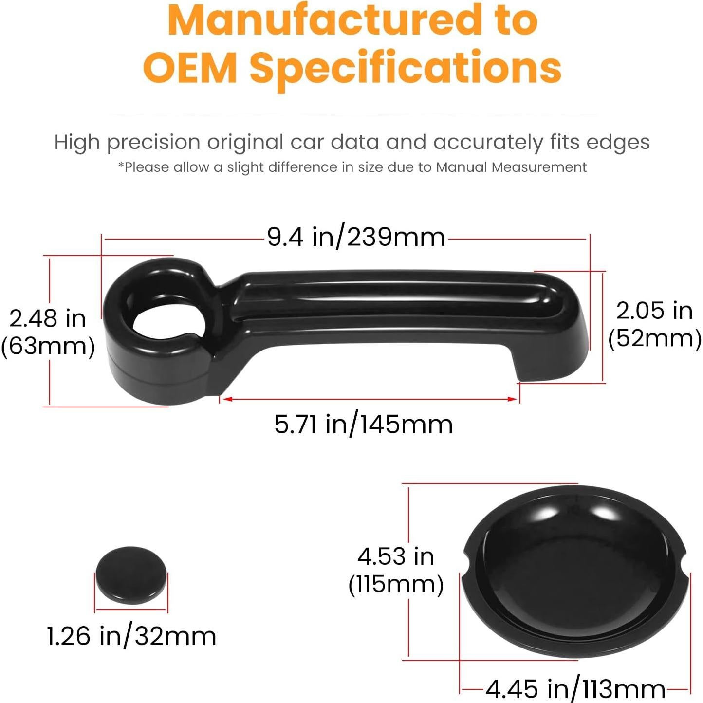 Inserciones de Manija de Puerta E-cowlboy para Jeep Wrangler 2007-2018
