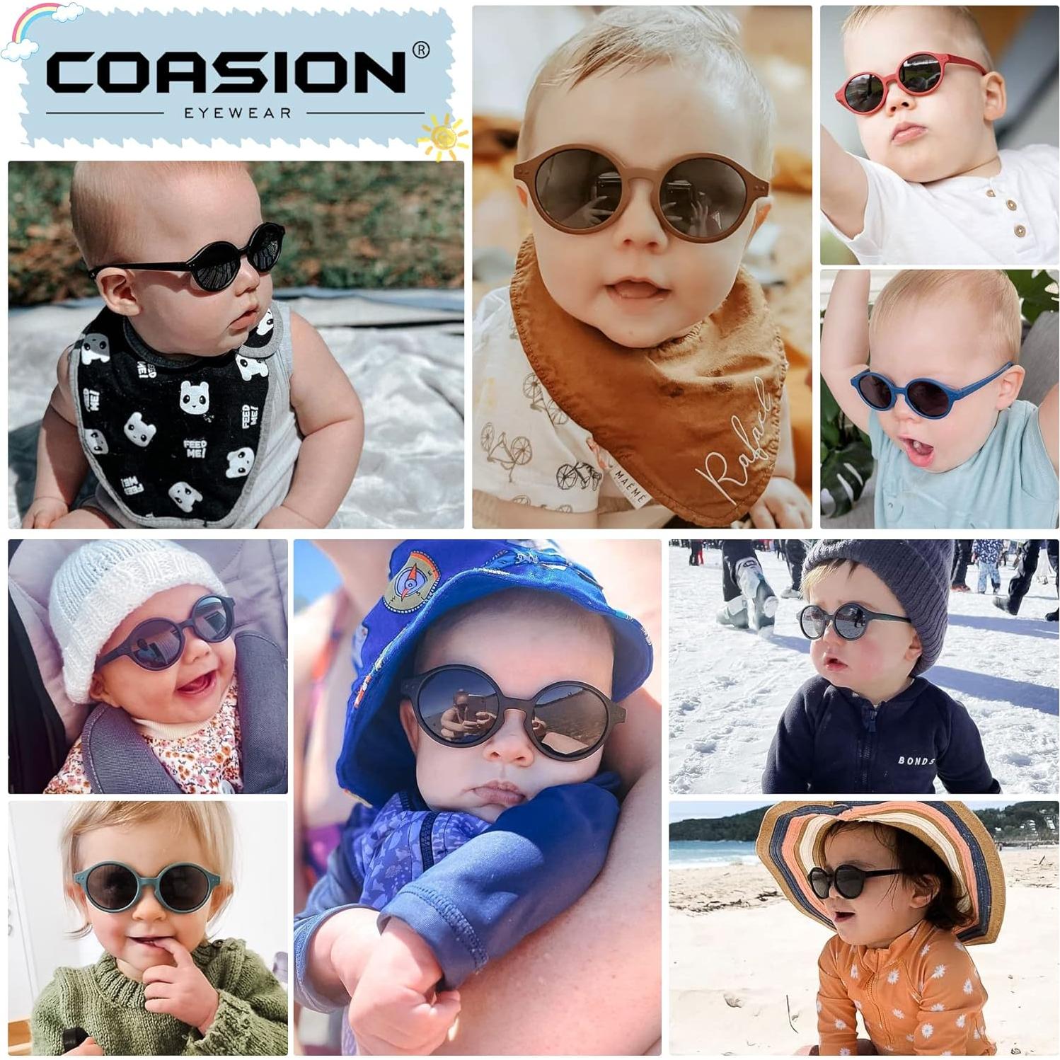 Gafas de sol polarizadas COASION para bebés 0-12 meses