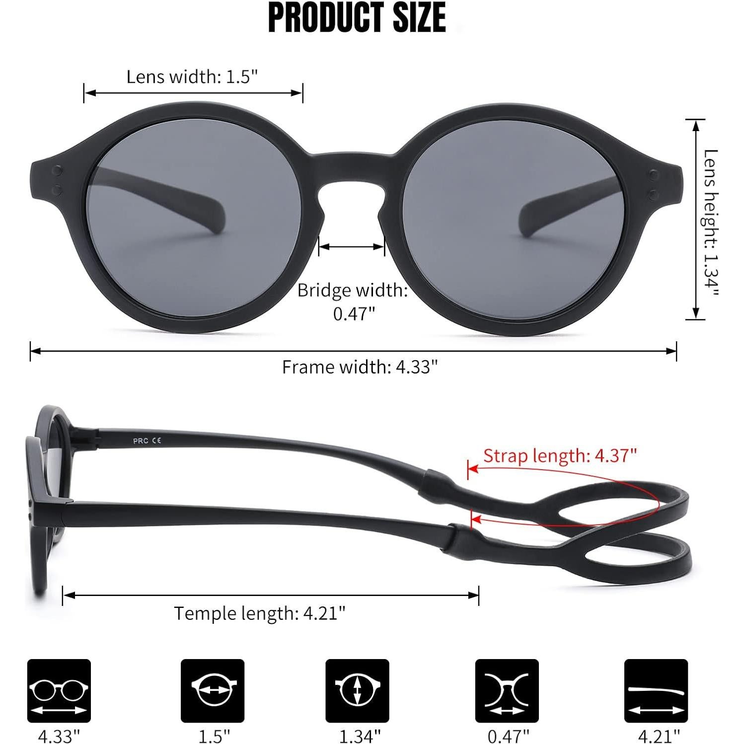 Gafas de sol polarizadas COASION para bebés 0-12 meses