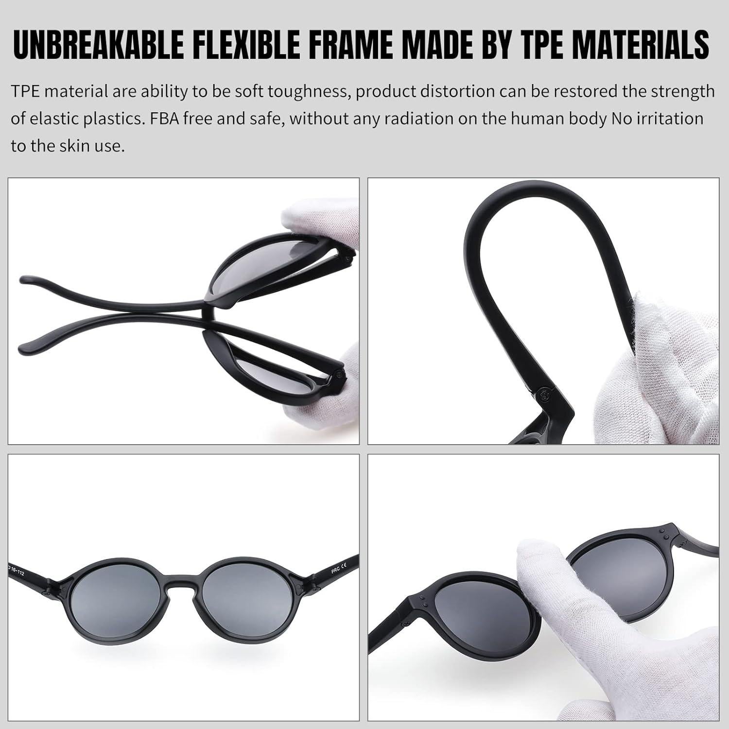 Gafas de sol polarizadas COASION para bebés 0-12 meses