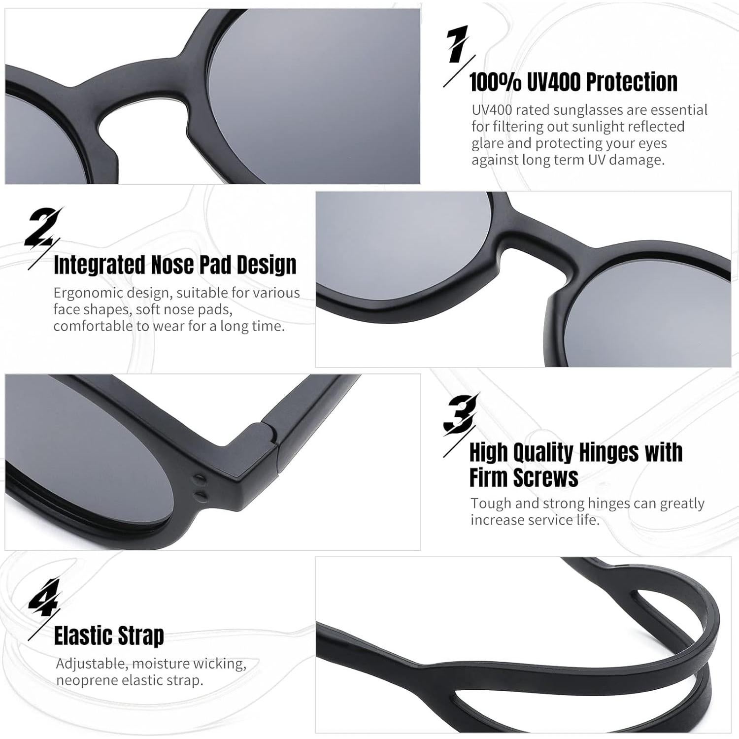 Gafas de sol polarizadas COASION para bebés 0-12 meses