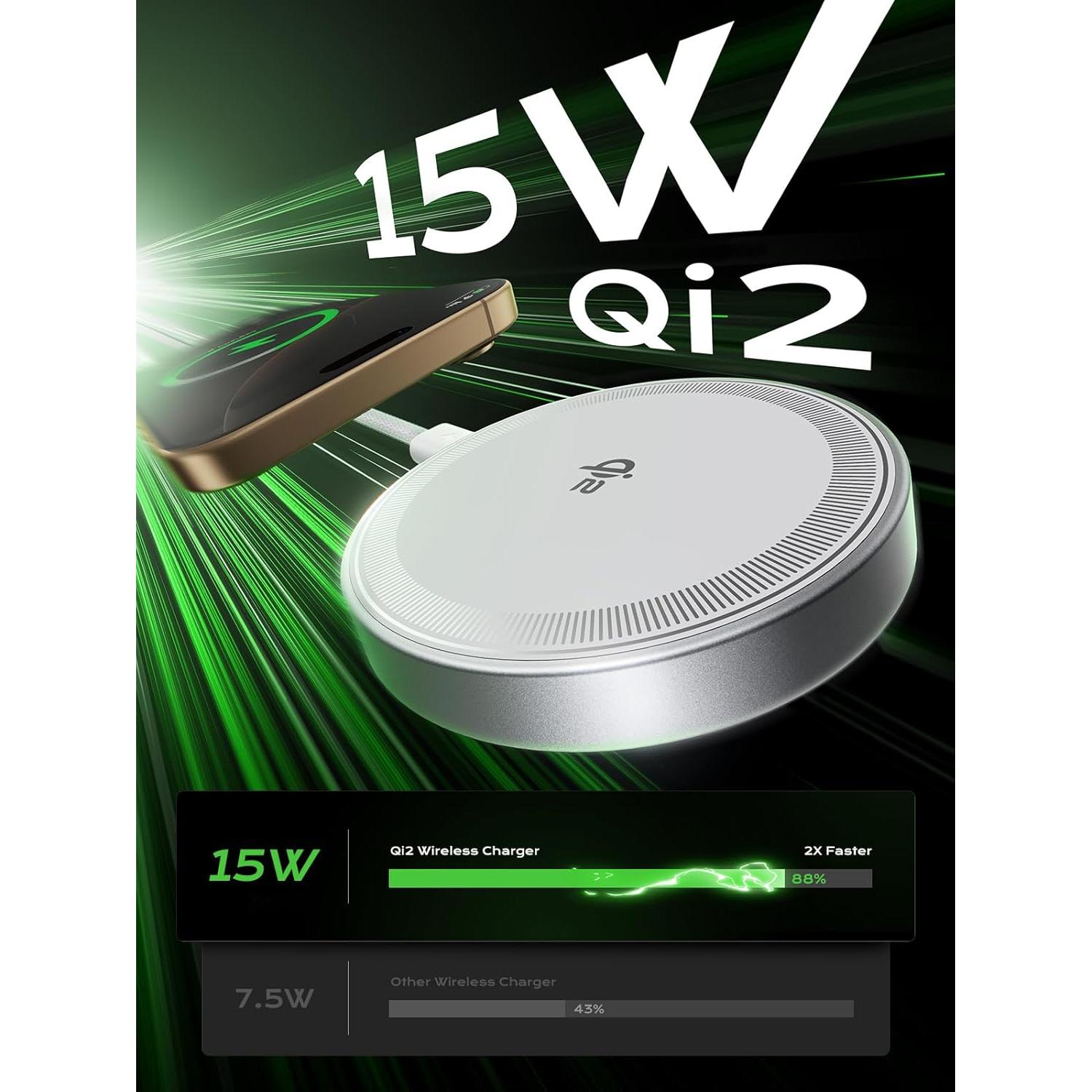 Estación de Carga Inalámbrica Threekey TK-TZH103 15W Qi2