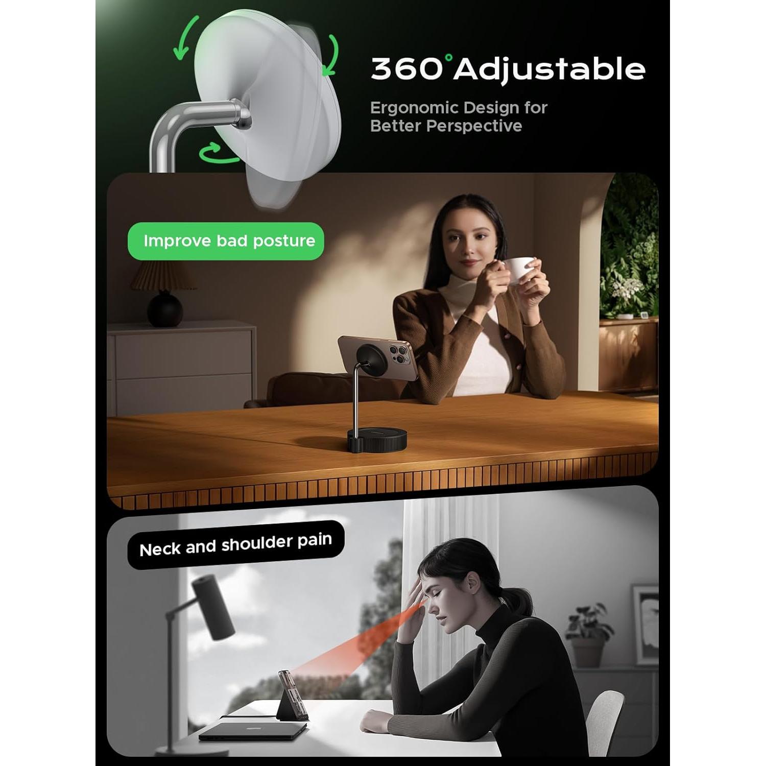 Estación de Carga Inalámbrica Threekey TK-TZH103 15W Qi2