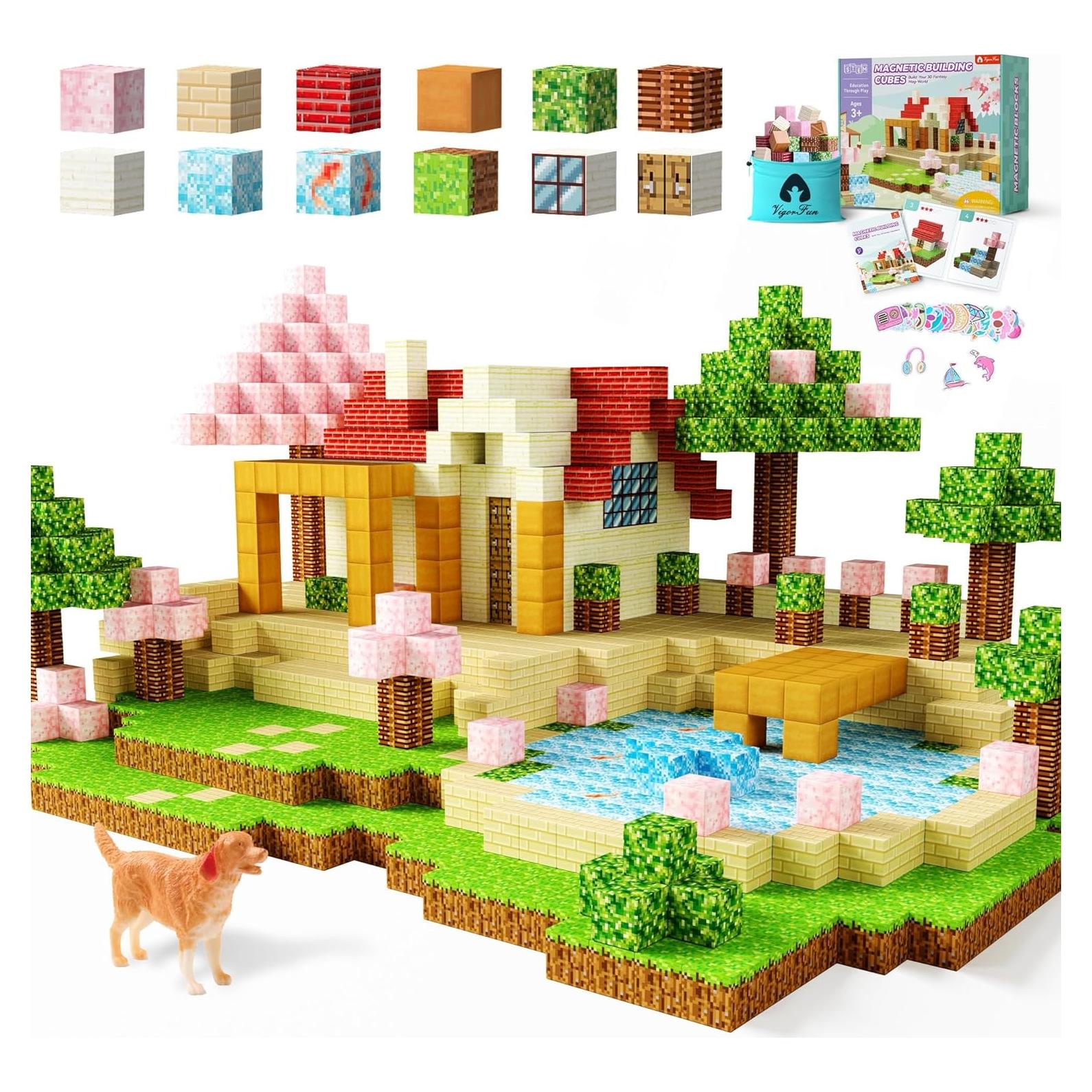 Bloques Magnéticos VigorFun Set de Construcción Patio 20x16cm