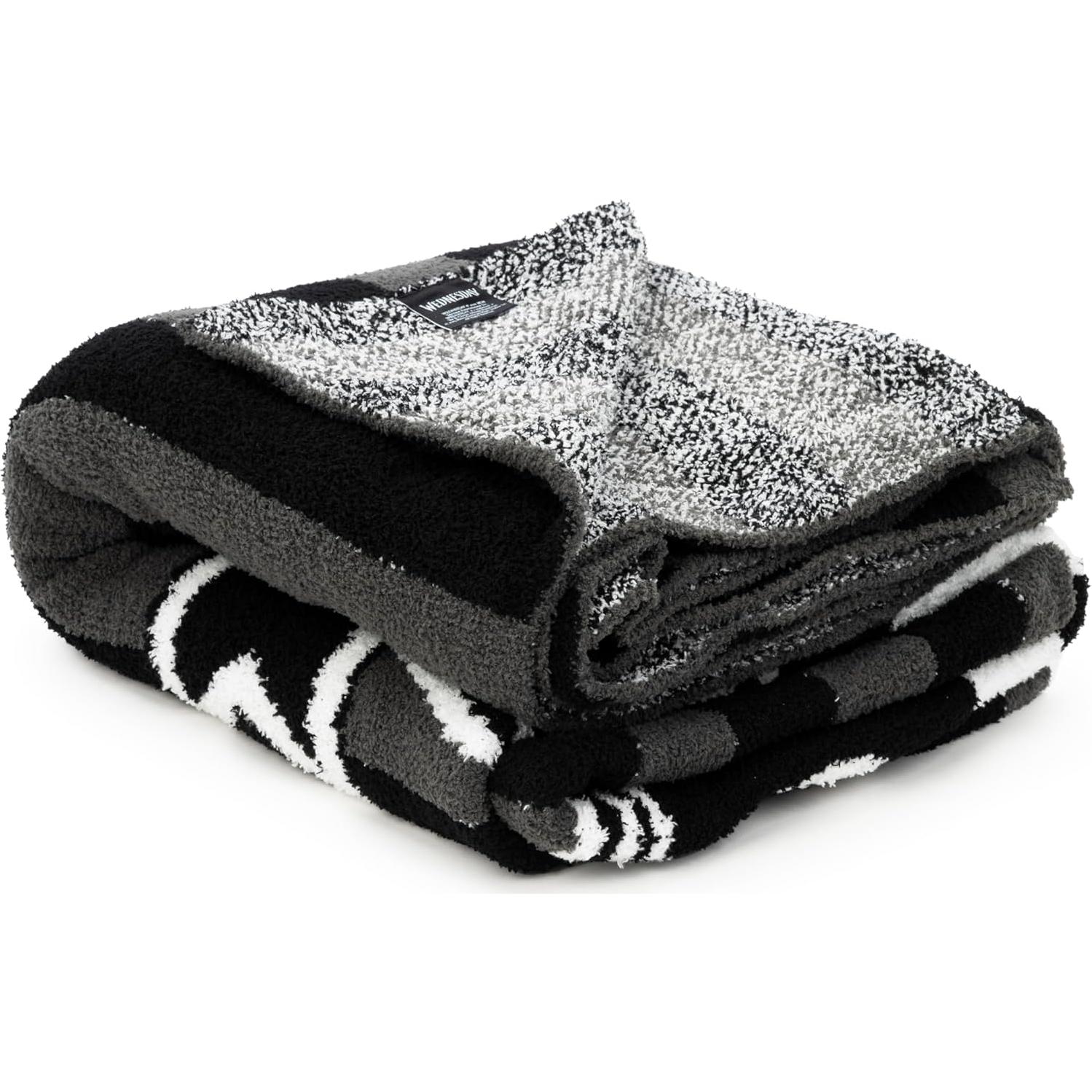 Manta de Peluche Jay Franco Miércoles 127x152 cm Negra