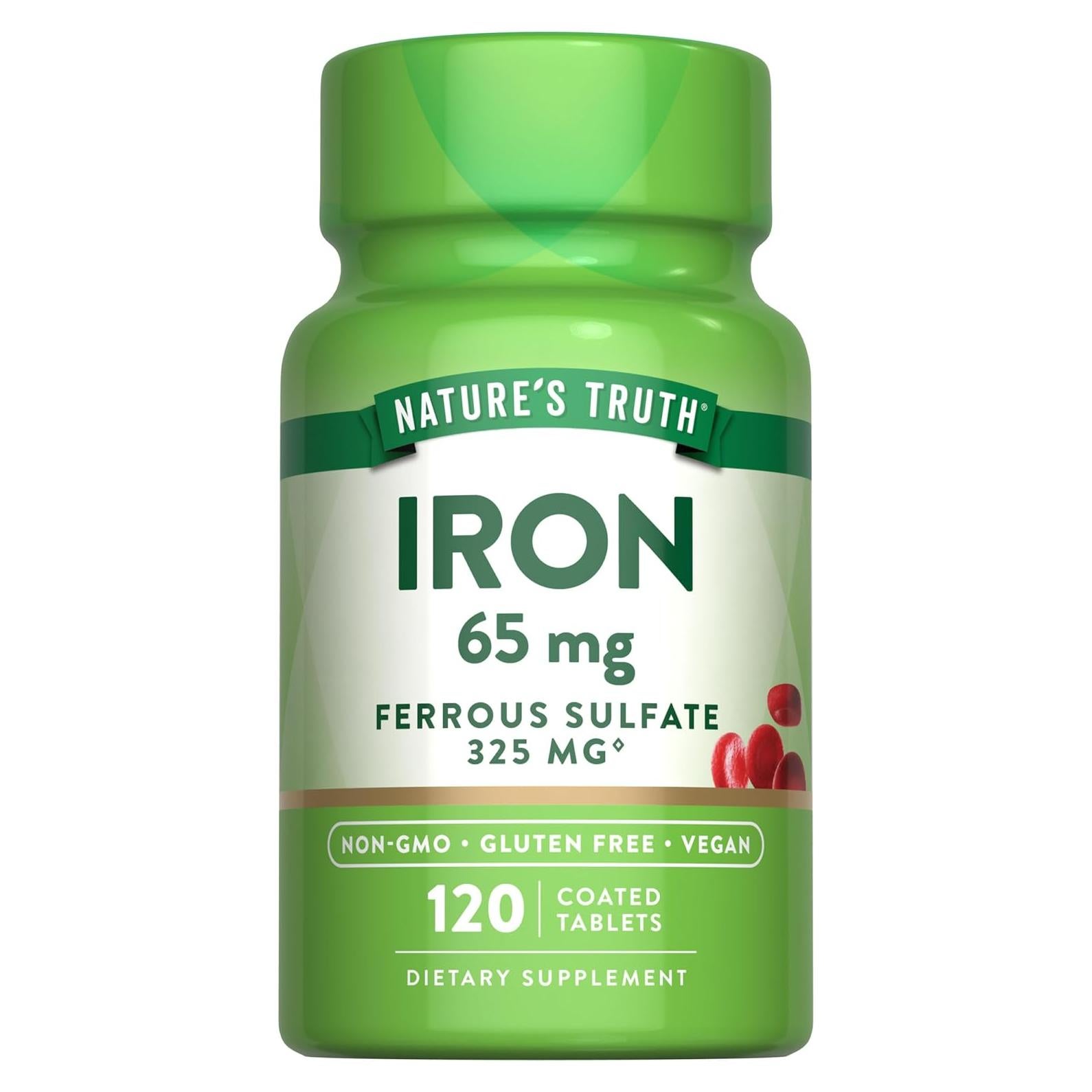 Suplemento de Hierro La Verdad de la Naturaleza 65mg 120 Tabletas