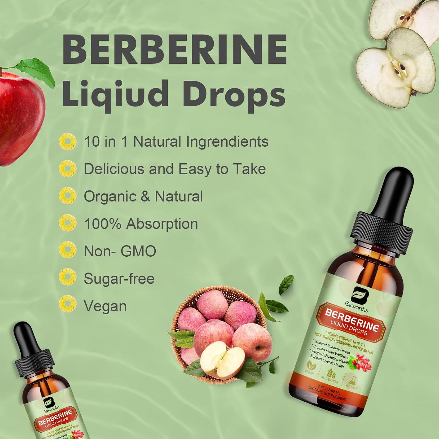 Suplemento Líquido de Berberina HCL B BEWORTHS 59.15 ml