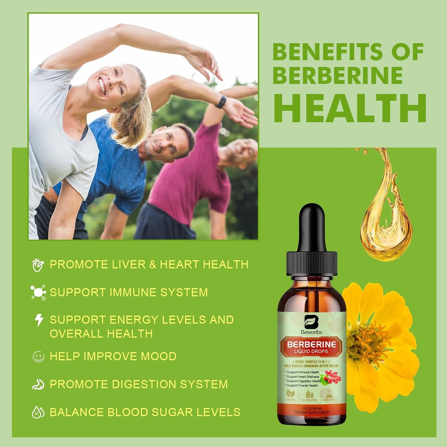 Suplemento Líquido de Berberina HCL B BEWORTHS 59.15 ml