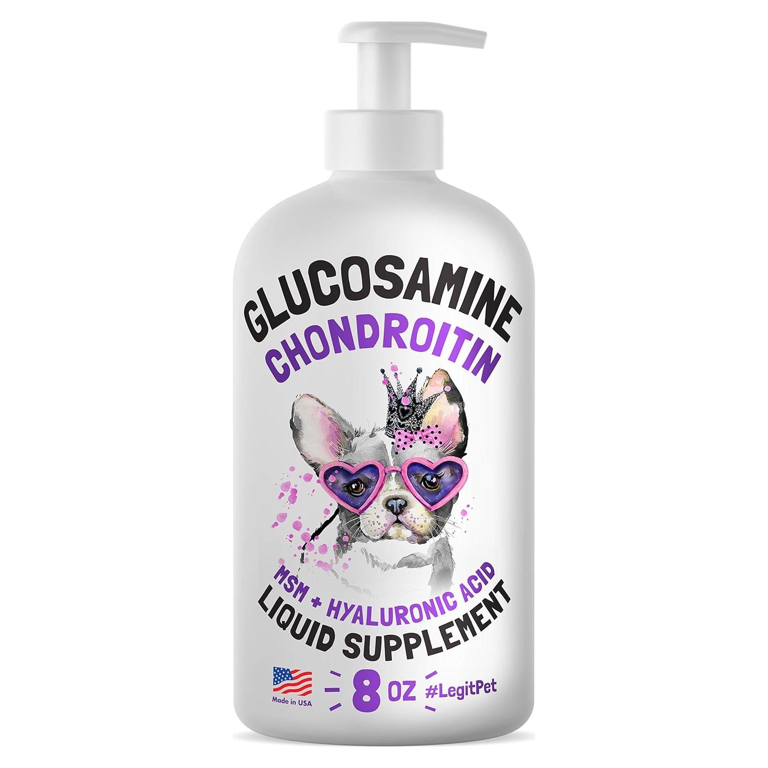 Glucosamina Líquida para Perros LEGITPET 226.8g Sabor Bacon