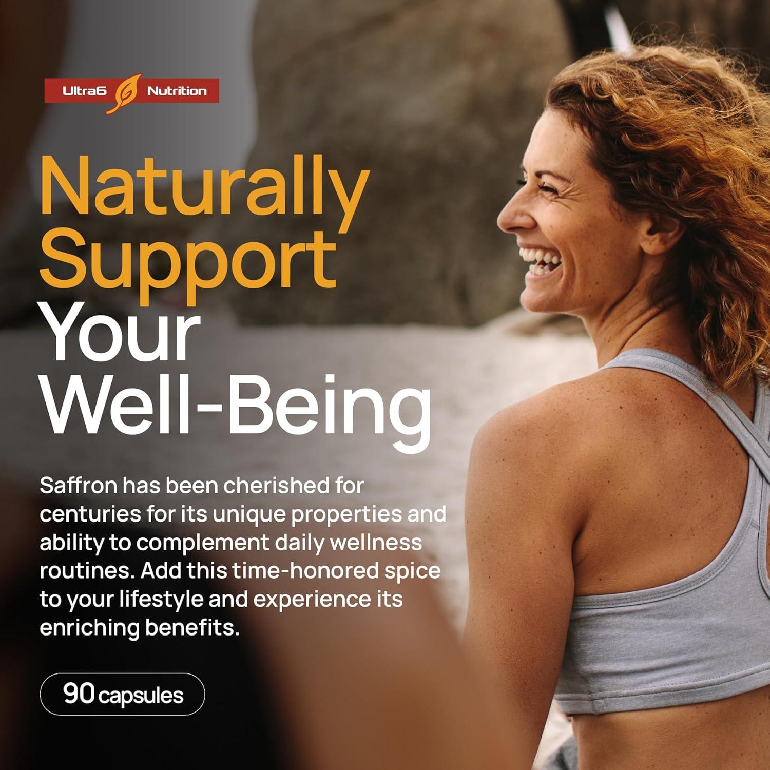 Suplemento de Azafrán Ultra6 - 90 Cápsulas 100% Puras para Salud Ocular