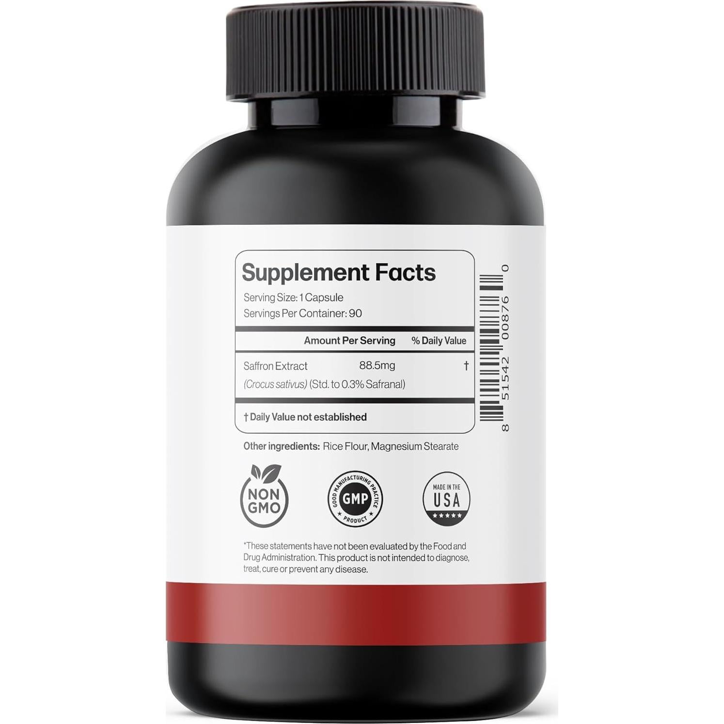 Suplemento de Azafrán Ultra6 - 90 Cápsulas 100% Puras para Salud Ocular