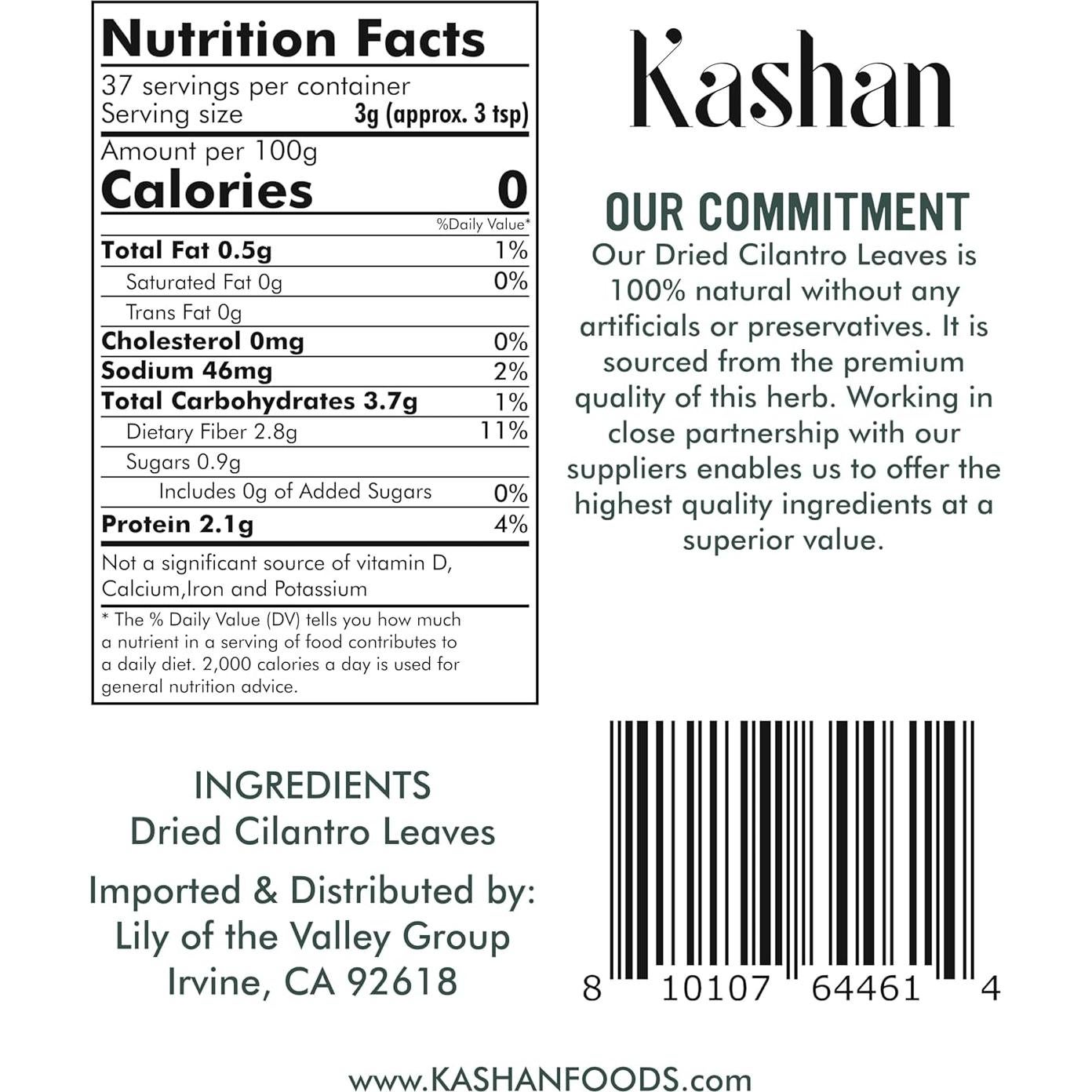 Cilantro Seco Kashan 113g - Sazonador Aromático Natural