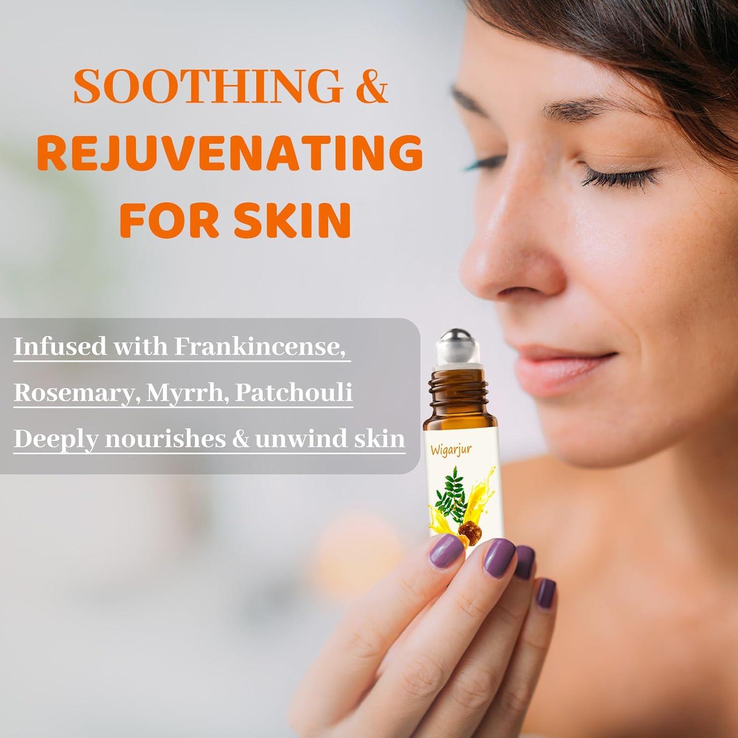 3 PCS Aceites Esenciales Roll On Incienso, Pachulí, Mirra 9.86 ml