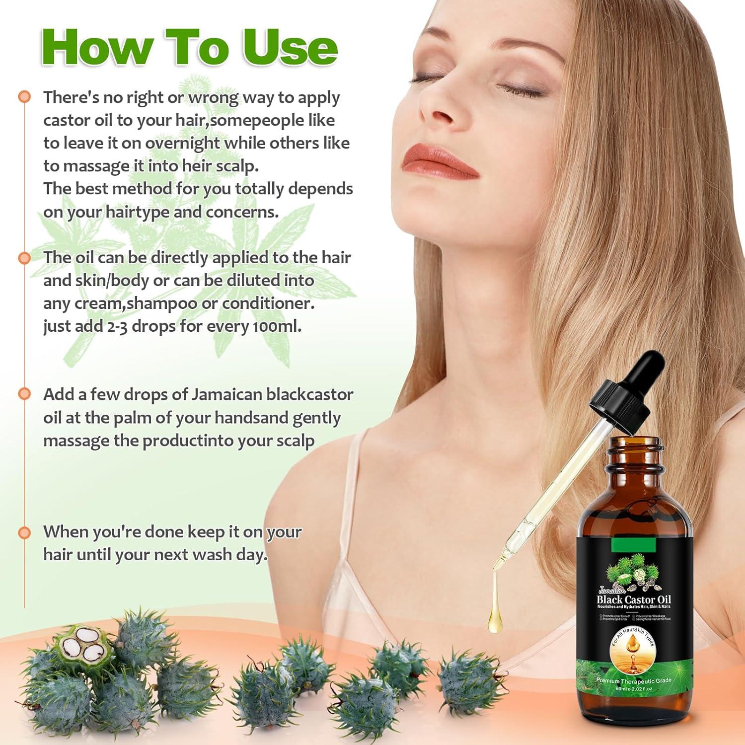 Aceite de Ricino Negro Jamaicano 56.8 ml YLXYZUAD Hidratante