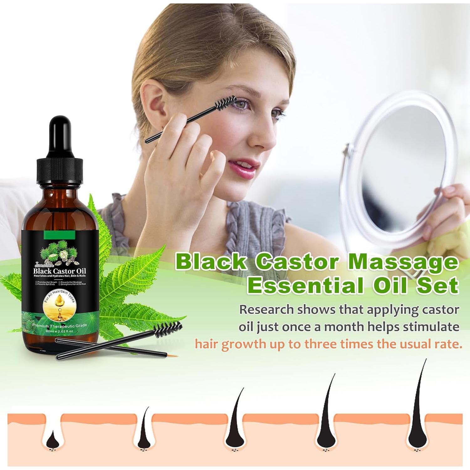 Aceite de Ricino Negro Jamaicano 56.8 ml YLXYZUAD Hidratante