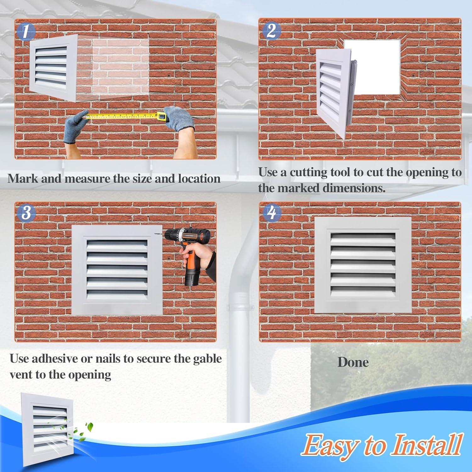 Rejilla de Ventilación de Aluminio CuteHook 25.4x25.4cm Blanca