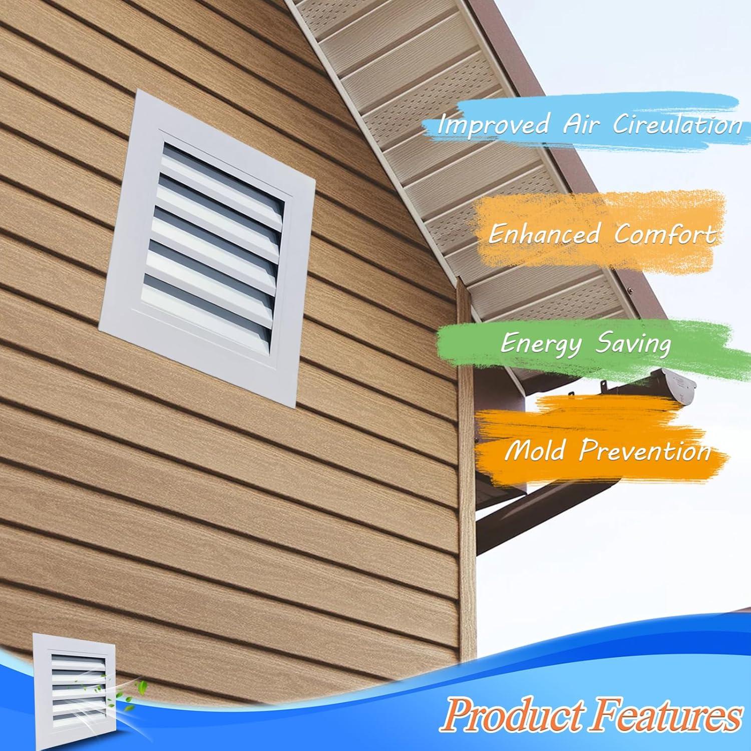 Rejilla de Ventilación de Aluminio CuteHook 25.4x25.4cm Blanca