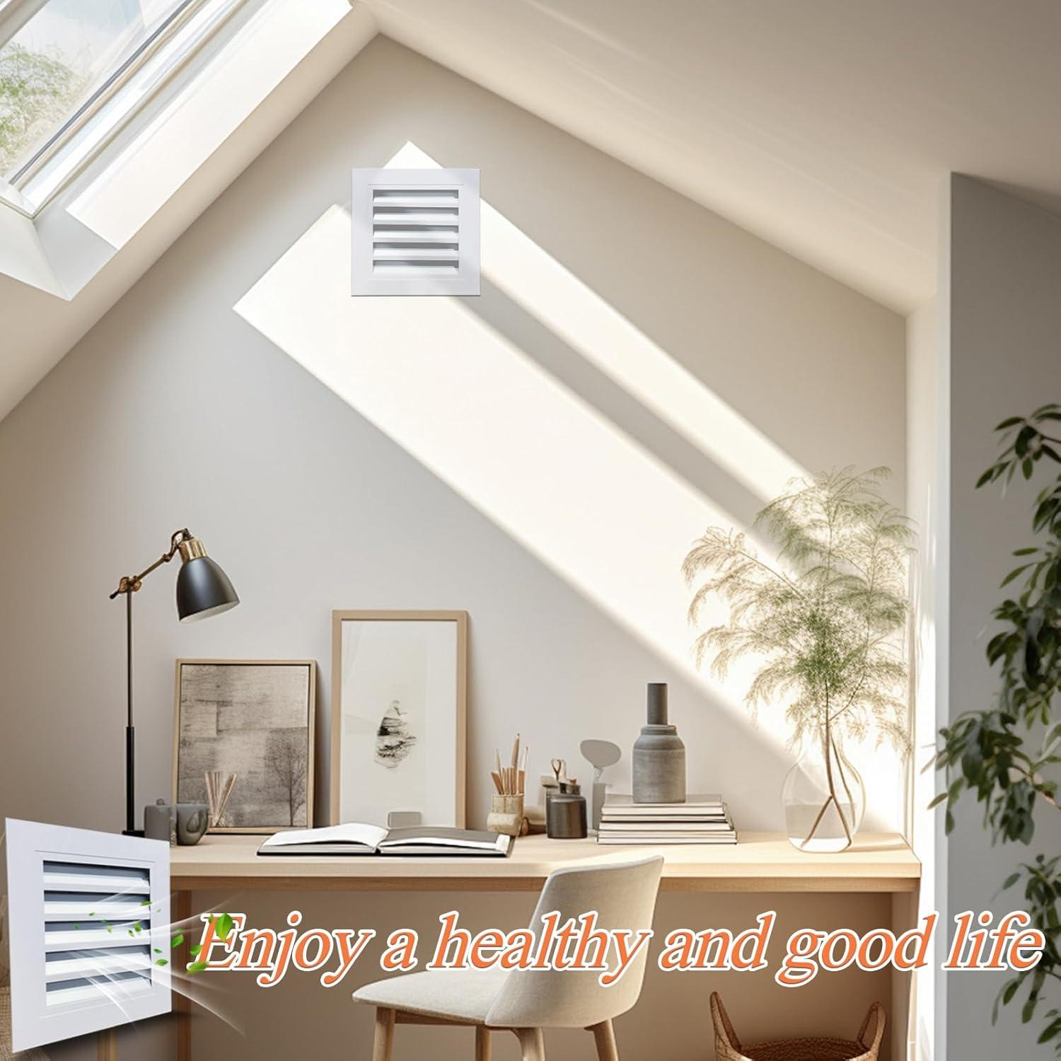 Rejilla de Ventilación de Aluminio CuteHook 25.4x25.4cm Blanca