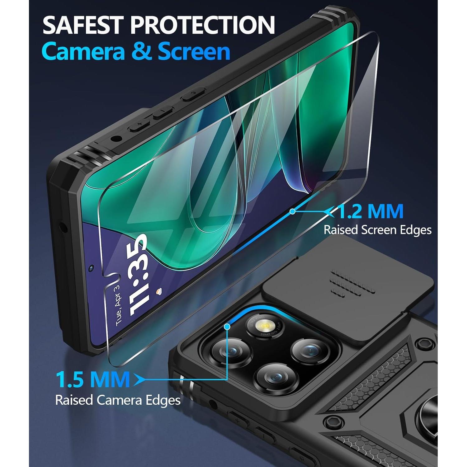 Funda Taisairu para Motorola Moto G Stylus 5G 2025 - Protección Completa, Soporte y Cubierta de Lente