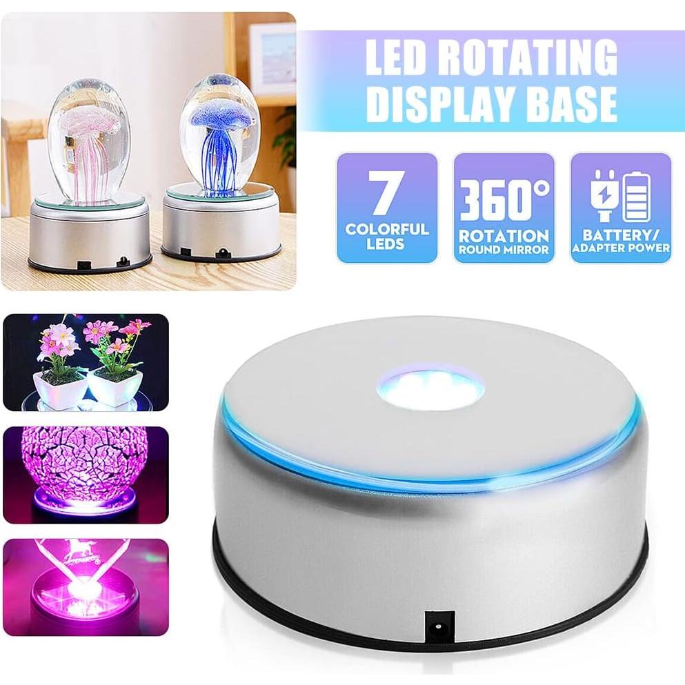 Base de Exhibición Rotativa LED Watris Veiyi 10,16 cm