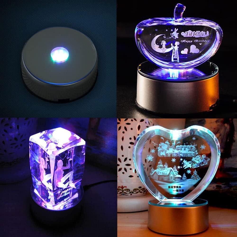 Base de Exhibición Rotativa LED Watris Veiyi 10,16 cm