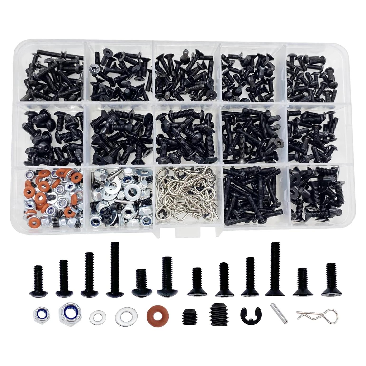 Kit de Tornillos RC 500pcs HIQTRADEBYJJ M3 M4 Galvanizado