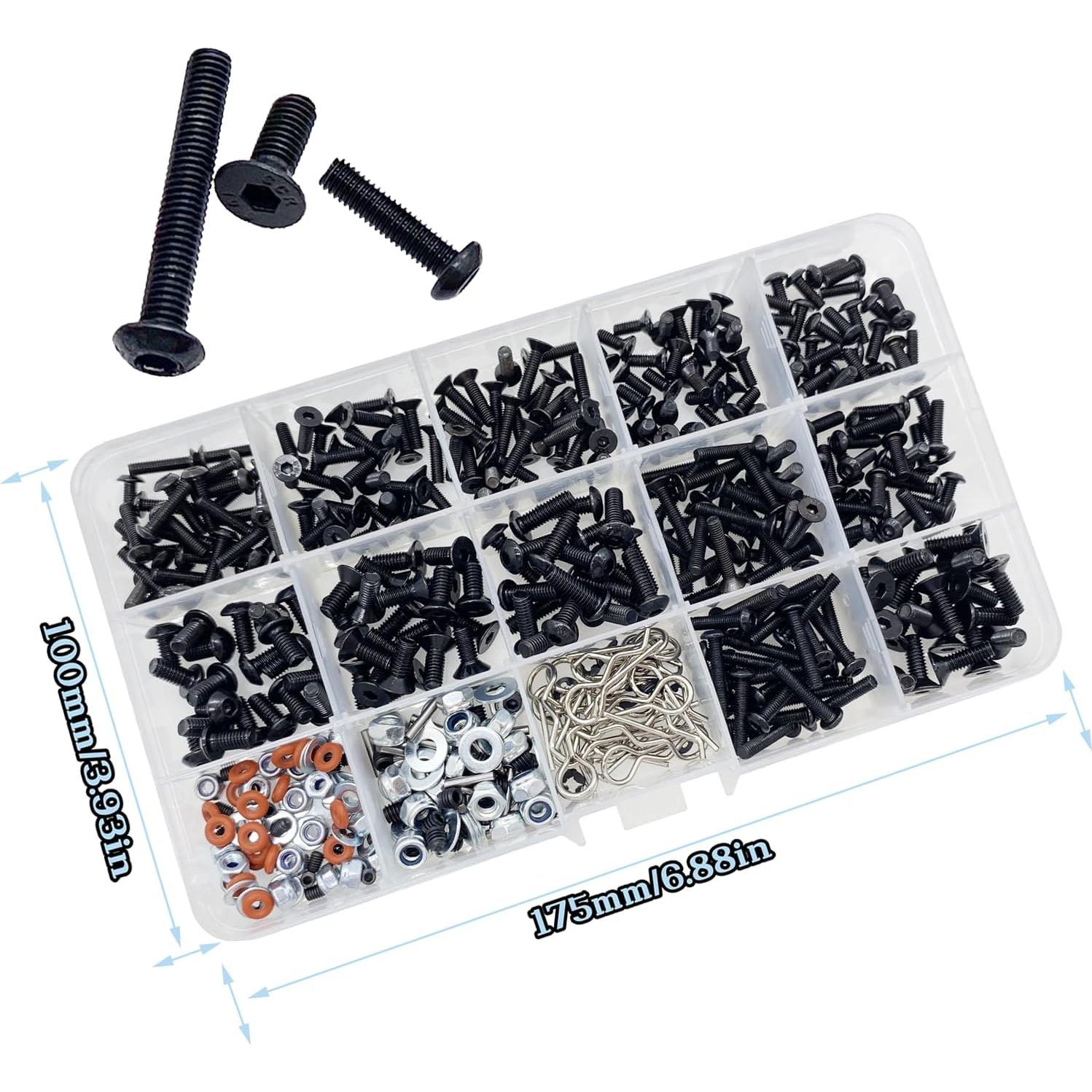 Kit de Tornillos RC 500pcs HIQTRADEBYJJ M3 M4 Galvanizado