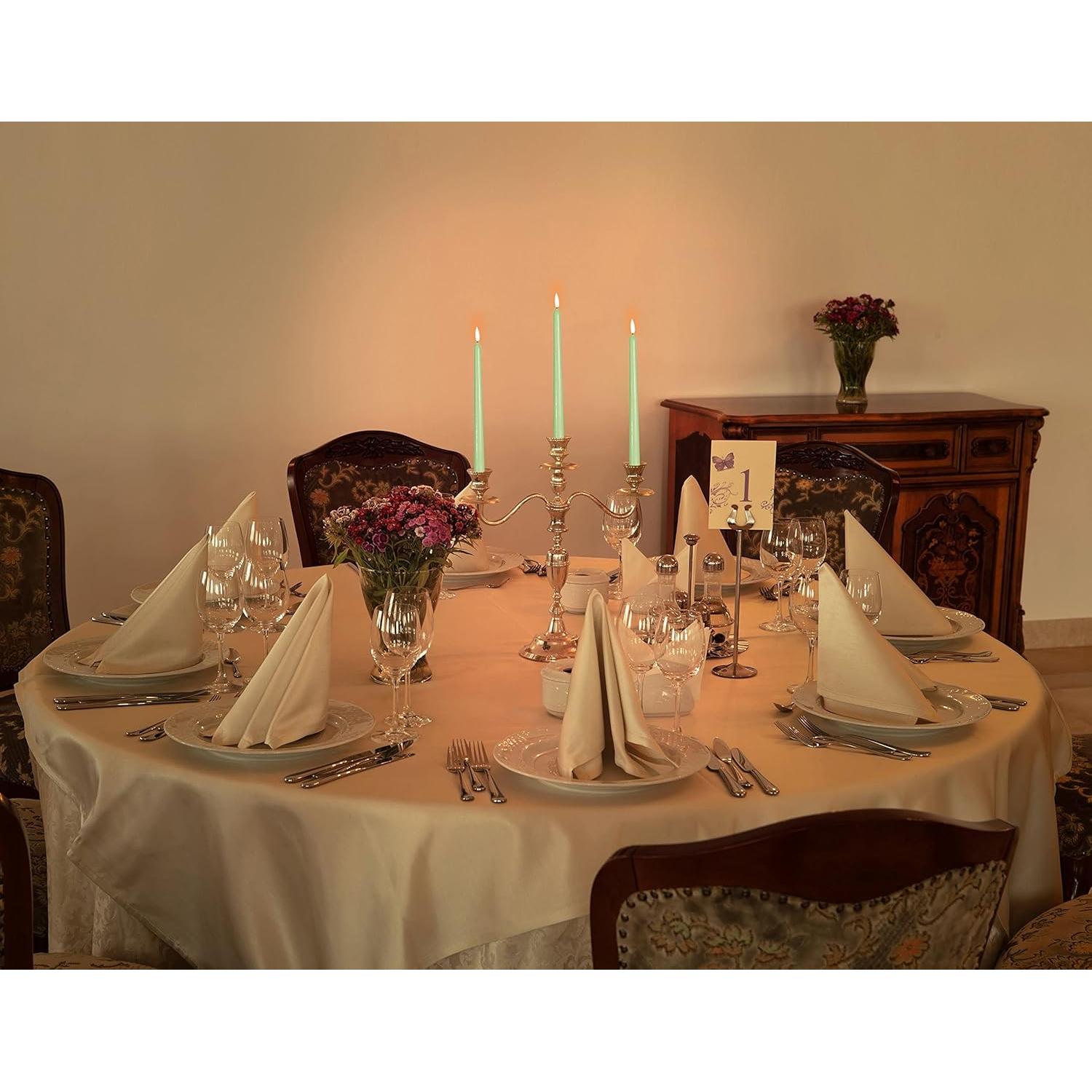 Hyoola Velas Taper Altas 12 Pack 25.4 cm Verde Apio Sin Goteo