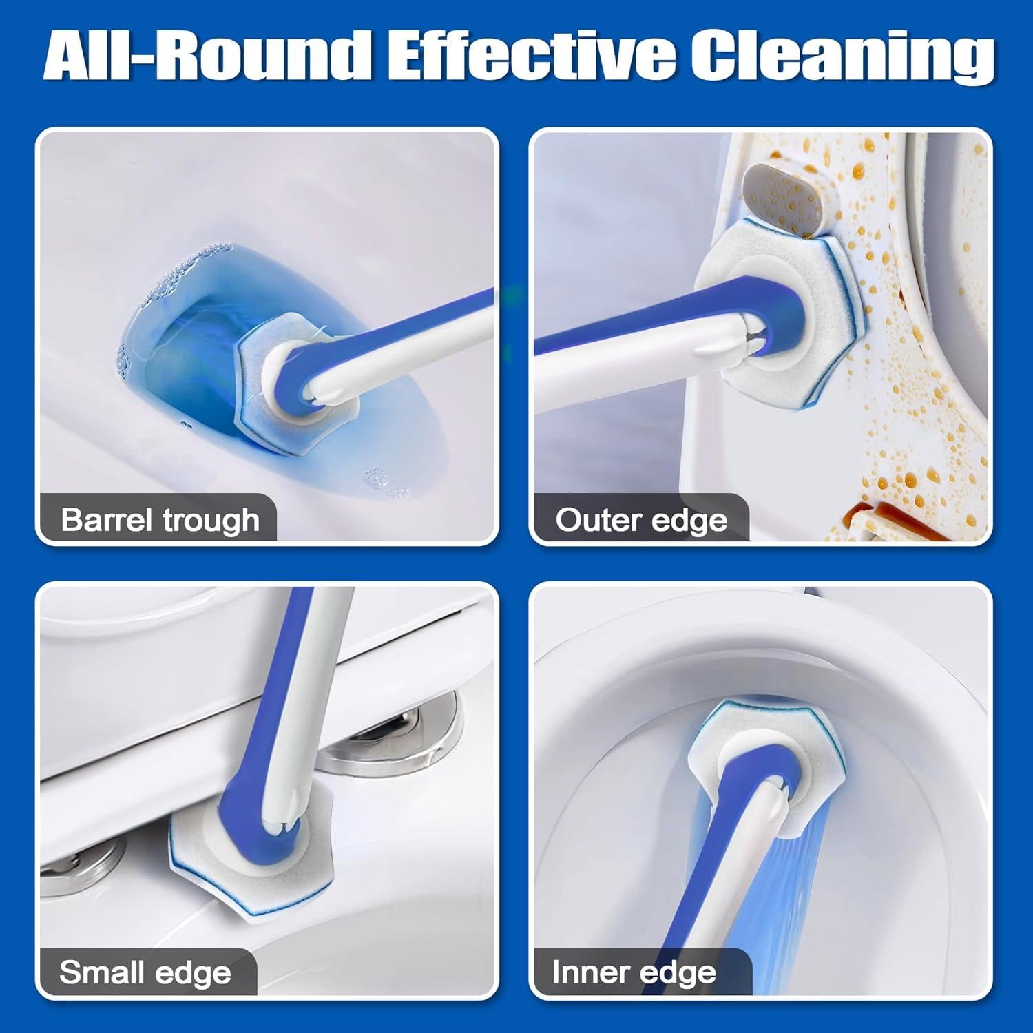 Cepillo de Inodoro Desechable JEHONN con 48 Recargas Azul